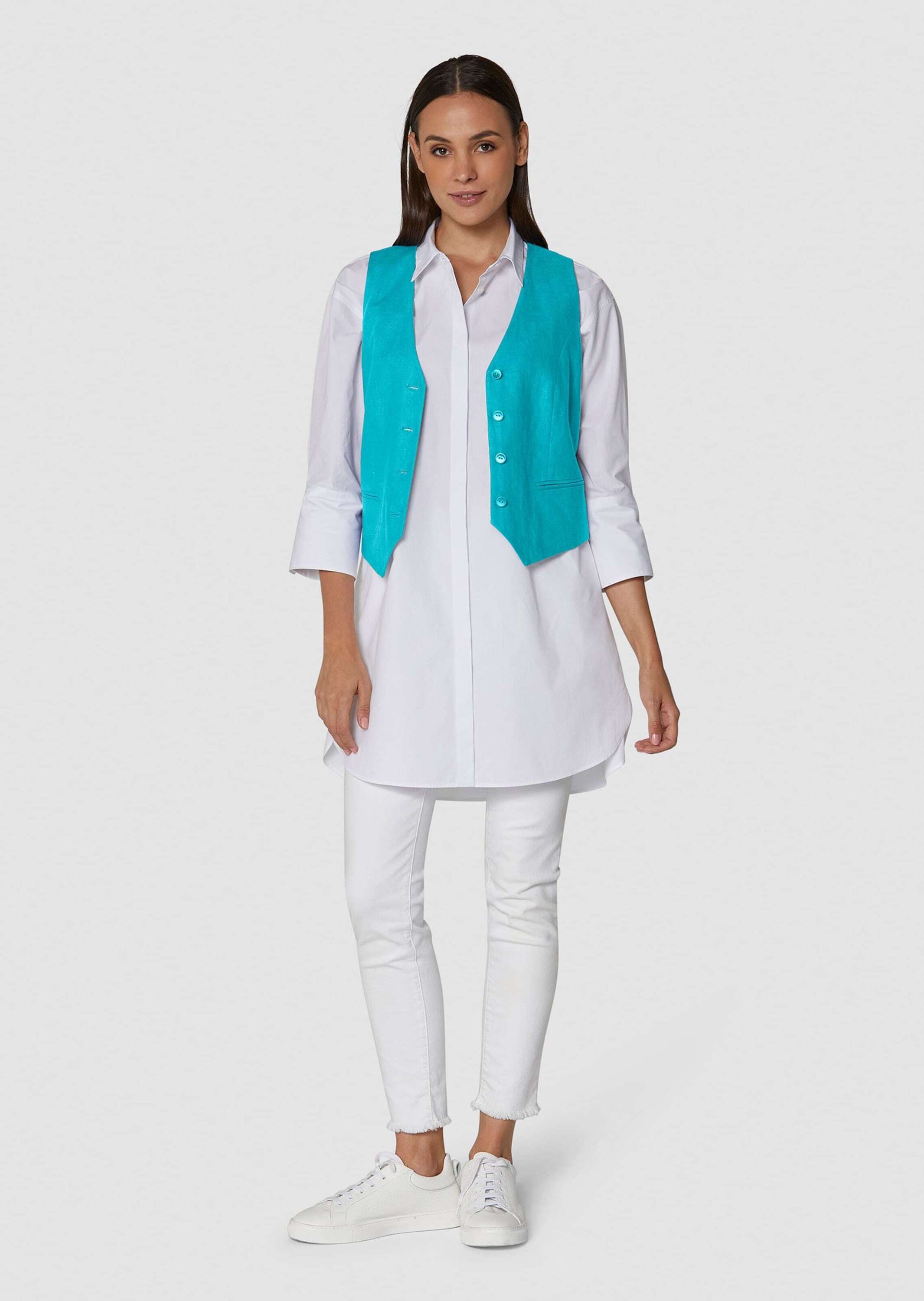 MADELEINE Kurzweste »Weste Kurze Leinenweste«