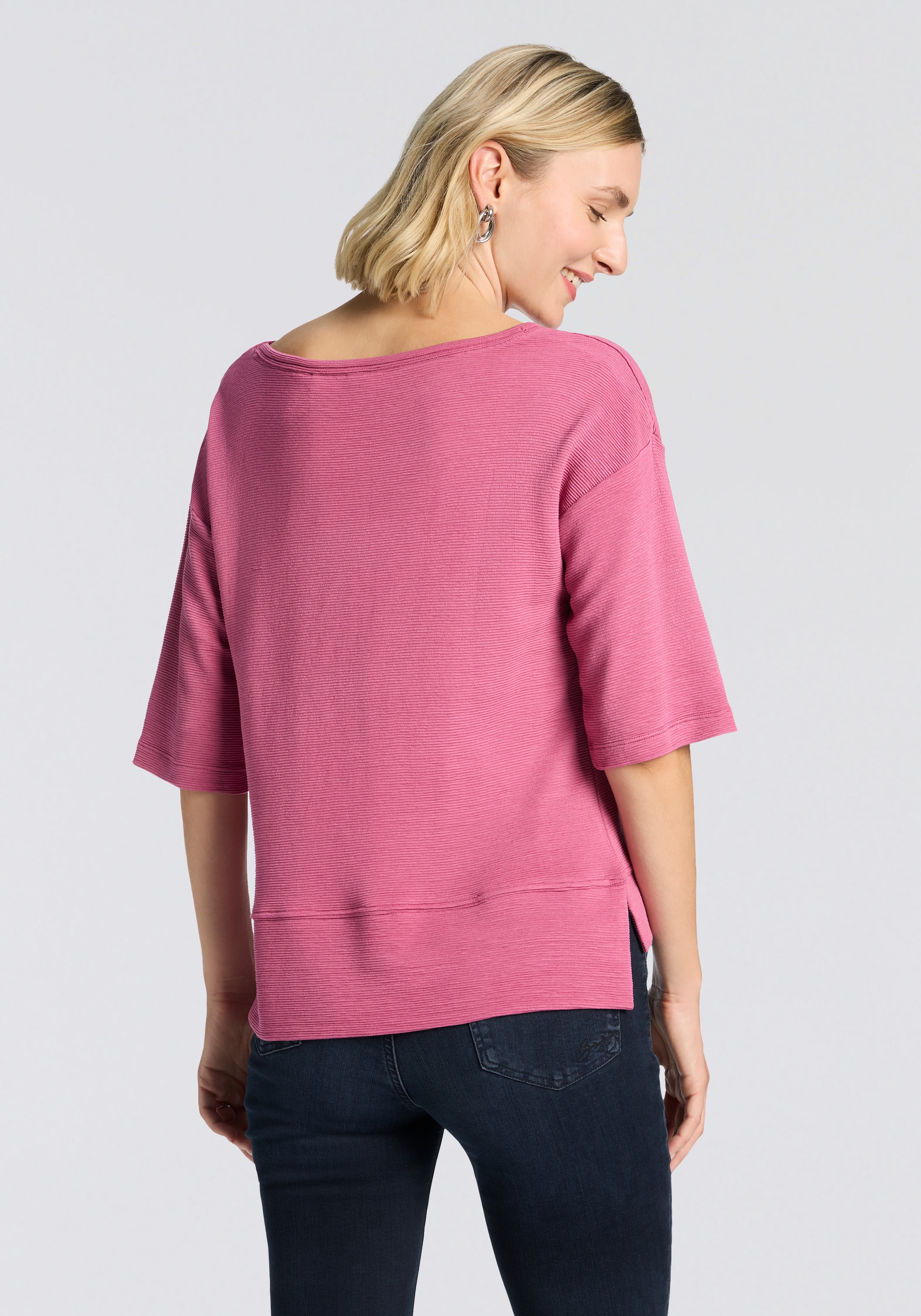 BOSS Sweatshirt , U-Boot-Ausschnitt, feine Struktur
