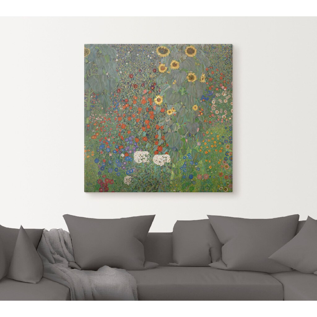 Artland Wandbild »Garten mit Sonnenblumen«, Blumenwiese, (1 St.)