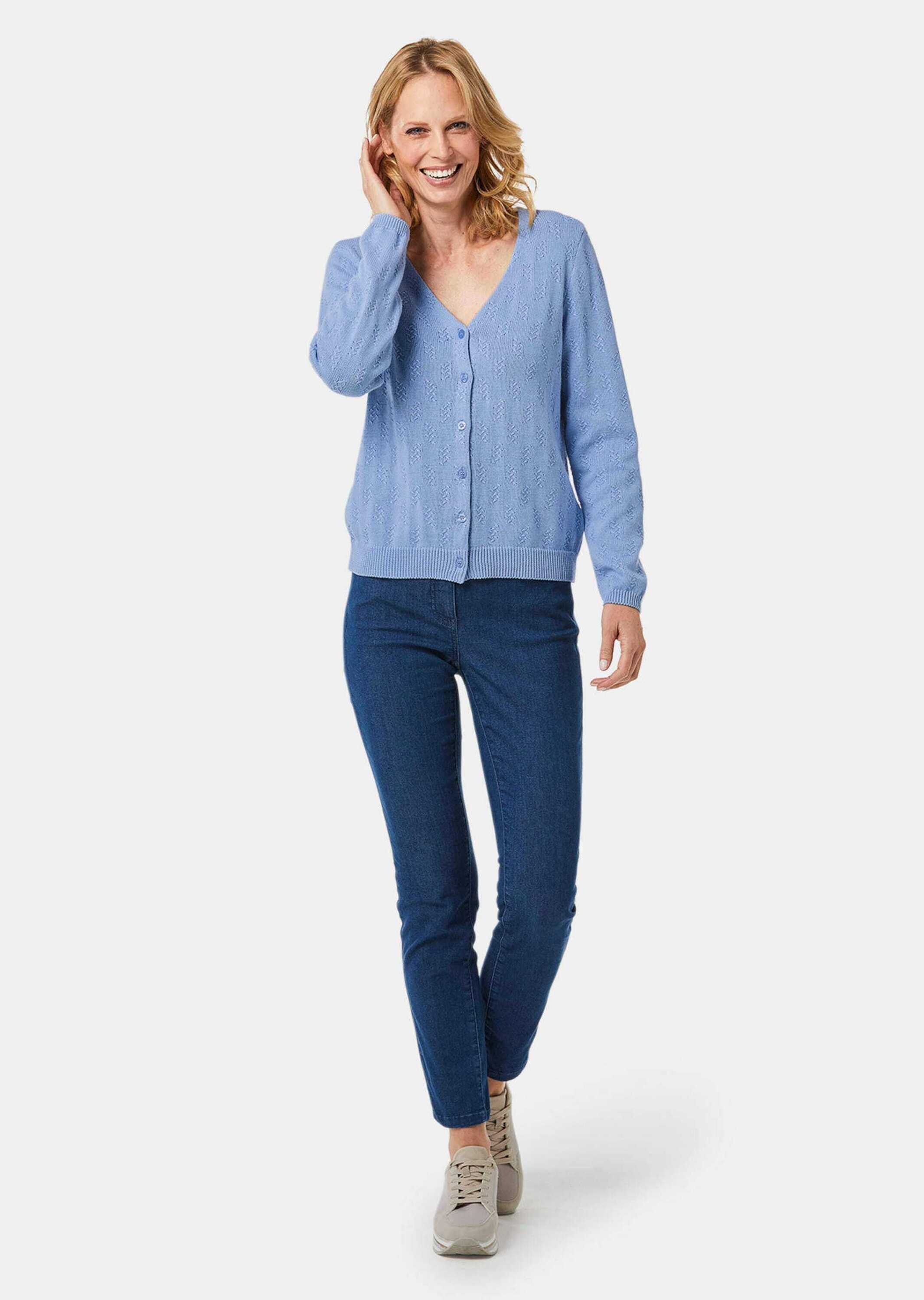 GOLDNER Strickjacke »Kurzgröße Cardigan«