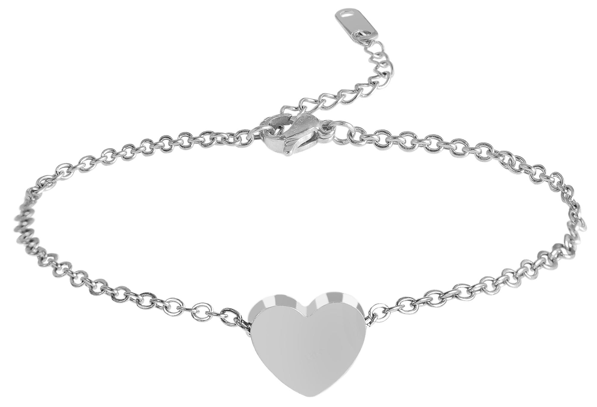 Adelia´s Armband »Damen Armband ¿ Herz aus Edelstahl 20 cm«