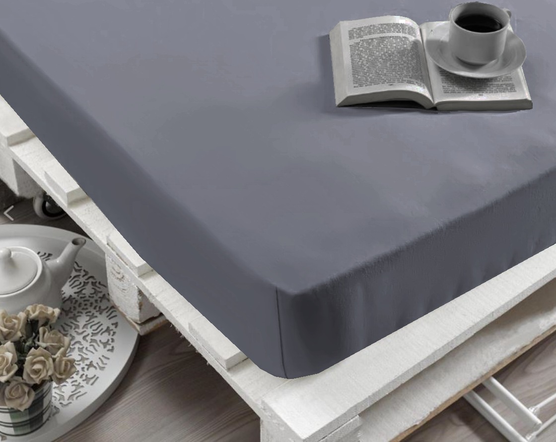 Moonlight Spannbettlaken »Single Jersey in grau, Größe 150x200 28