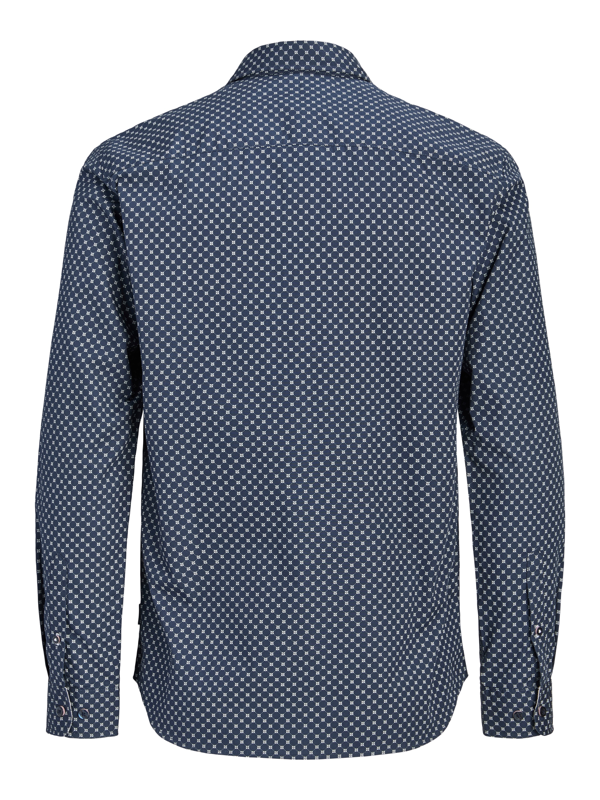 Jack & Jones Langarmhemd »JJMATHEO DETAIL PRINT SHIRT L/S« Baumwollmischung, slim fit