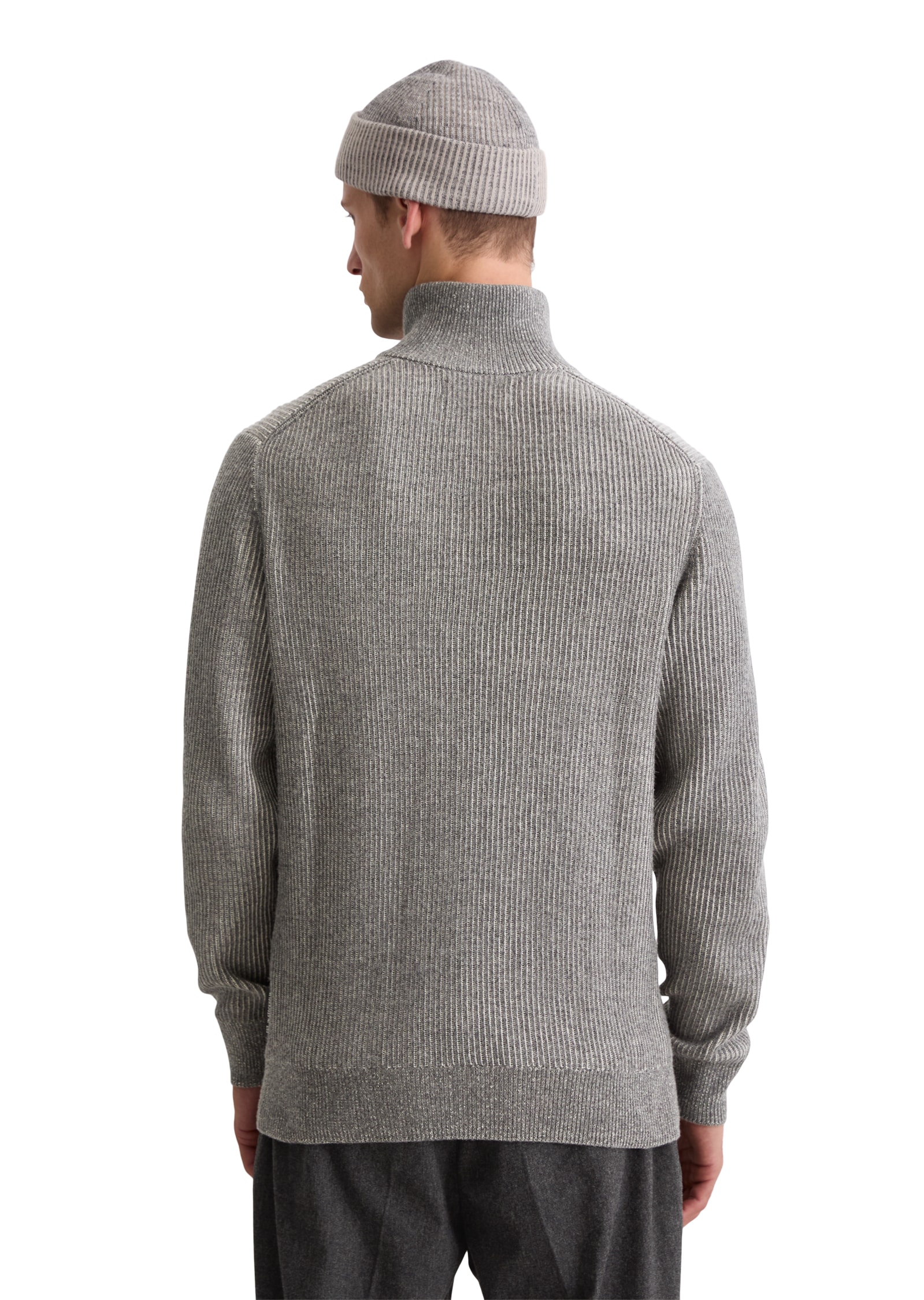 Marc O'Polo Troyer, Stehkragen, regular fit, Bi-Color-Look
