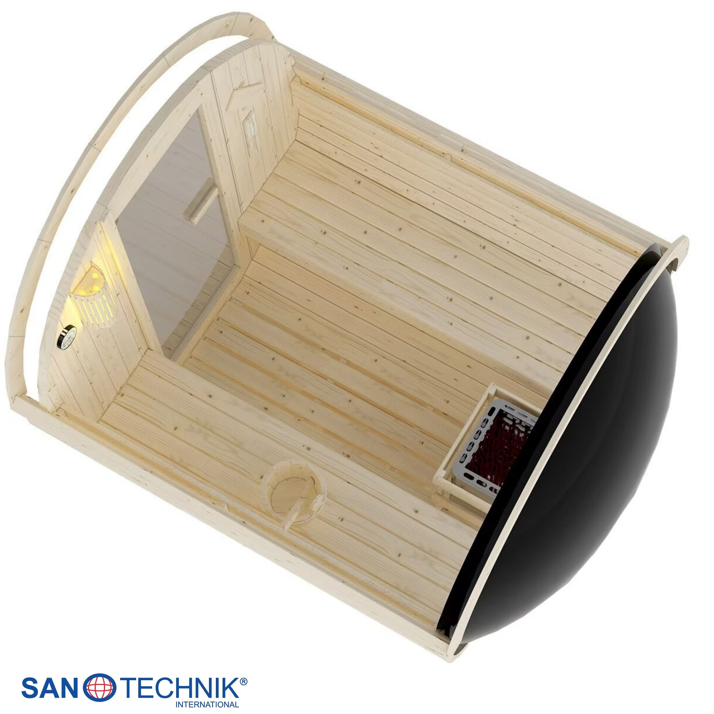 Sanotechnik Sauna »Außensauna NYBORG« für 4 oder 6 Personen; inkl. 6 kW oder 8 kW Saunaofen und Saunasteine