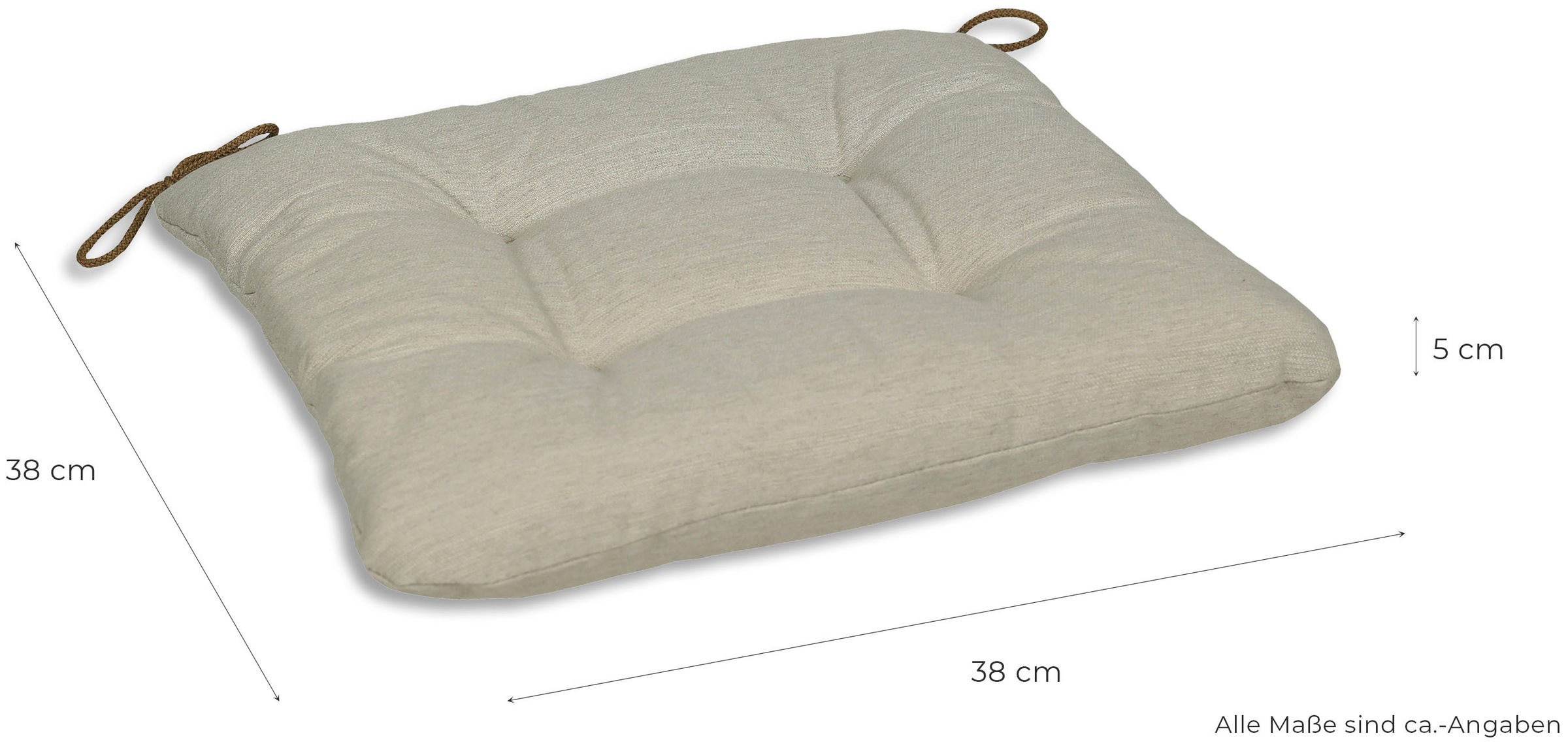 GO-DE Sitzkissen »Carina«, 2er Set, 38x38 cm