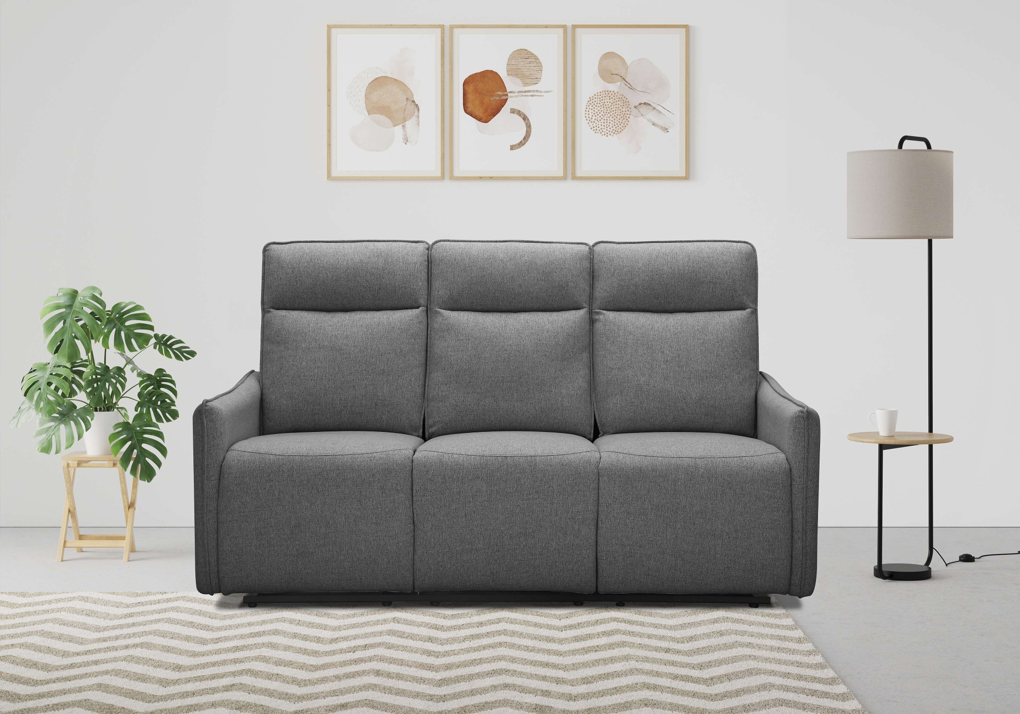 Dorel Home 3-Sitzer »Lugo, Kinosofa mit Reclinerfunktion in Kunstleder und Webstoff«, mit manueller Relaxfunktion in 2 Sitzen