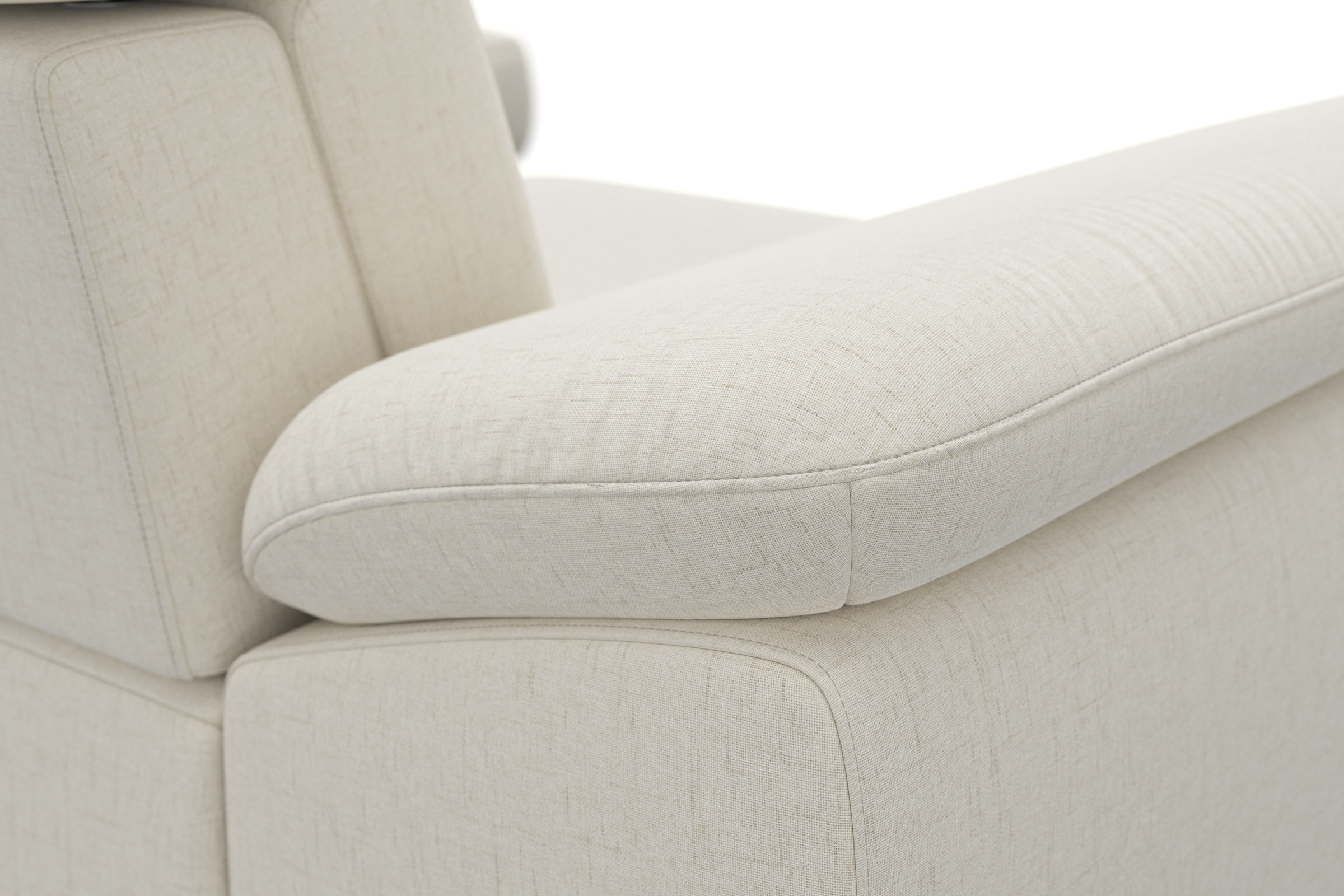 sit&more Ecksofa »Cabrio L-Form, B: 295 cm, mit Sitztiefen-, Arm- & Kopfteilverstellung«, 2 Nierenkissen, Federkern, optional Bettfunktion und Stauraum