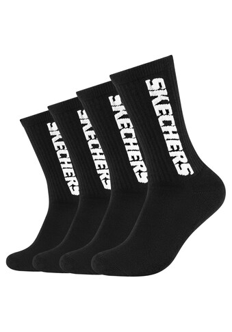 Skechers Socken, (4 Paar), (4-Paar) mit großem Logo-Schriftzug kaufen