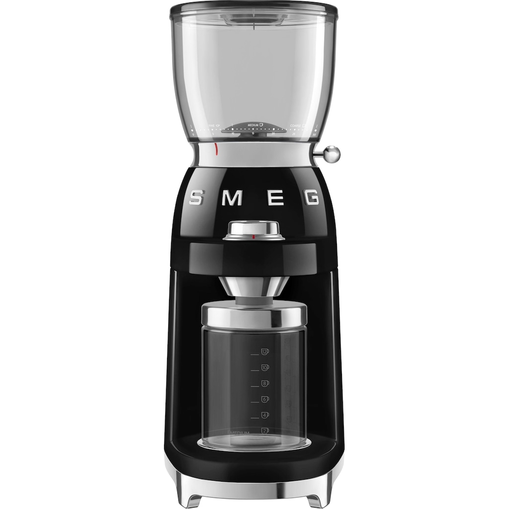 Smeg Kaffeemühle »CGF01BLEU Schwarz«, 150 W, Kegelmahlwerk, 350 g Bohnenbehälter