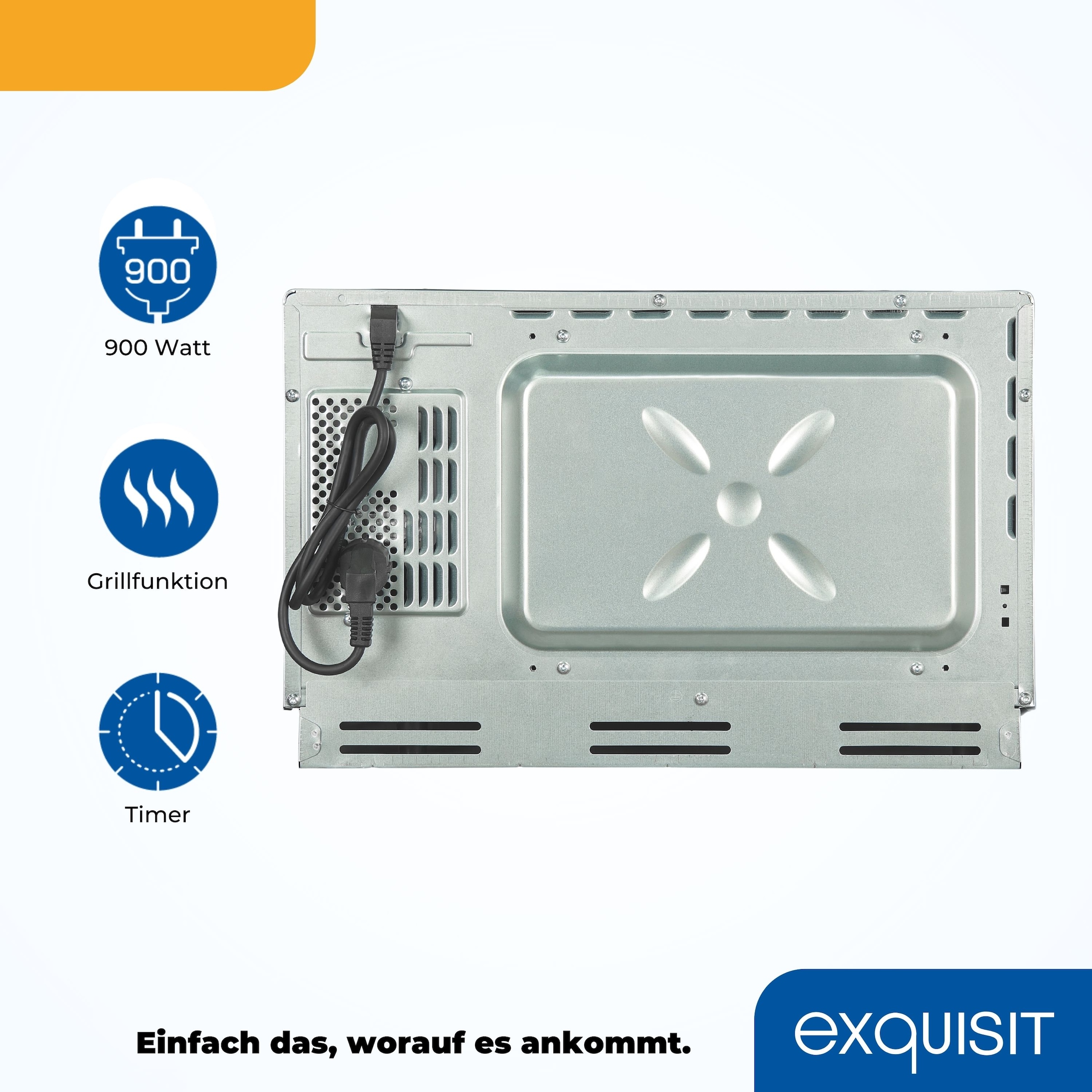 exquisit Einbau-Mikrowelle »EMW25-G-020«, Grill-Mikrowelle, 1450 W