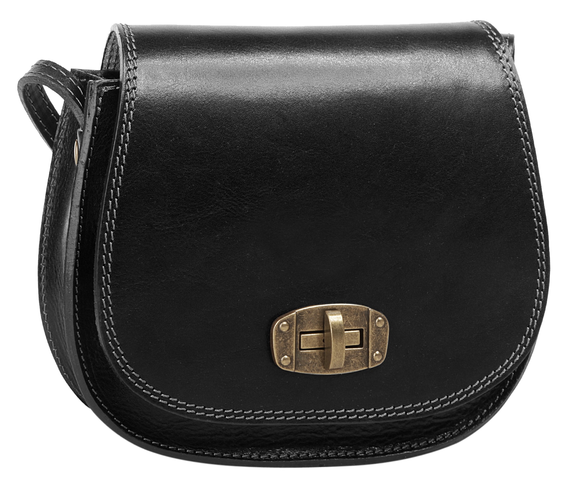 Piké Umhängetasche echt Leder, Made in Italy