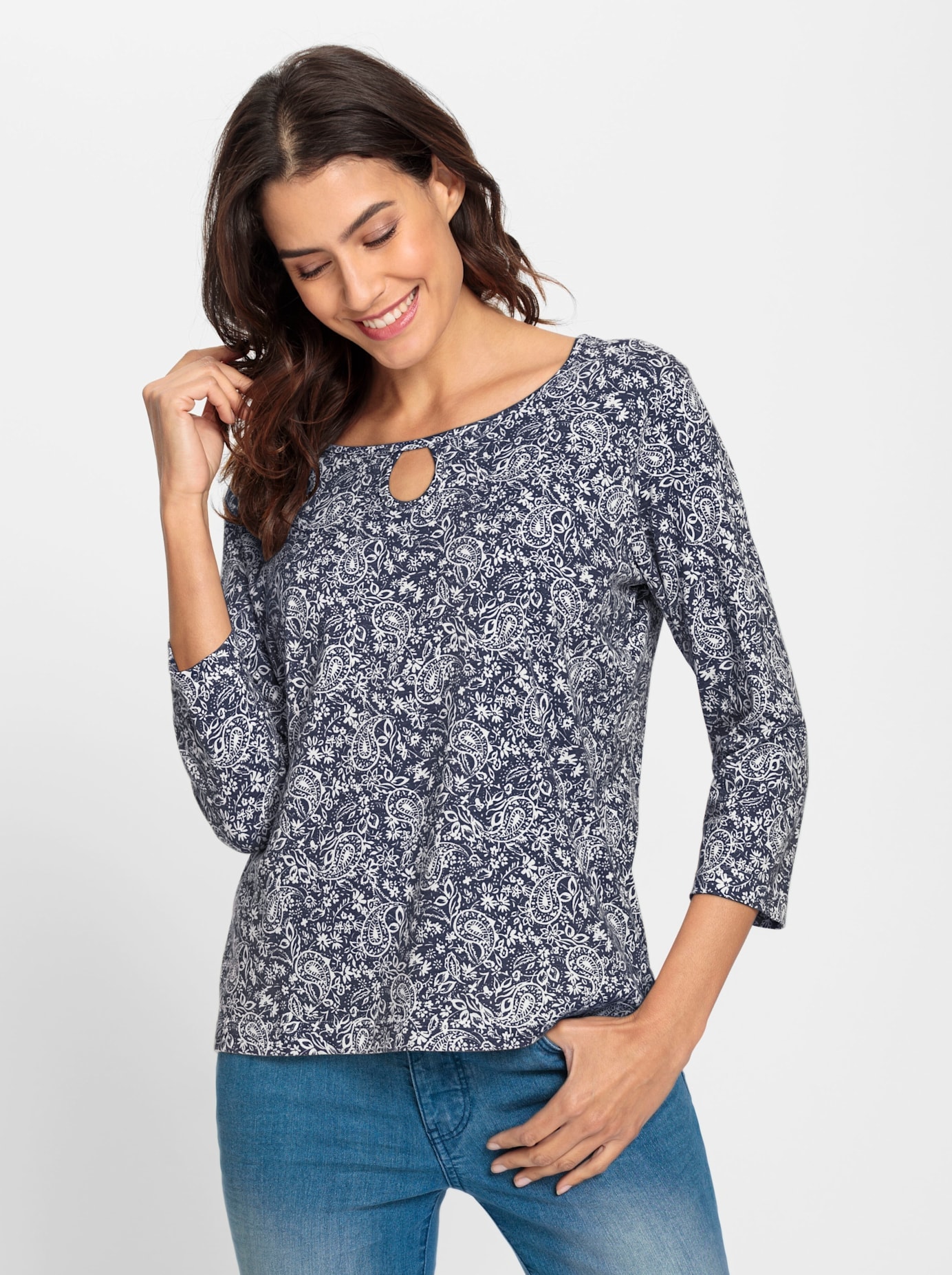 Inspirationen 3/4-Arm-Shirt »Shirt«, (1 tlg.)