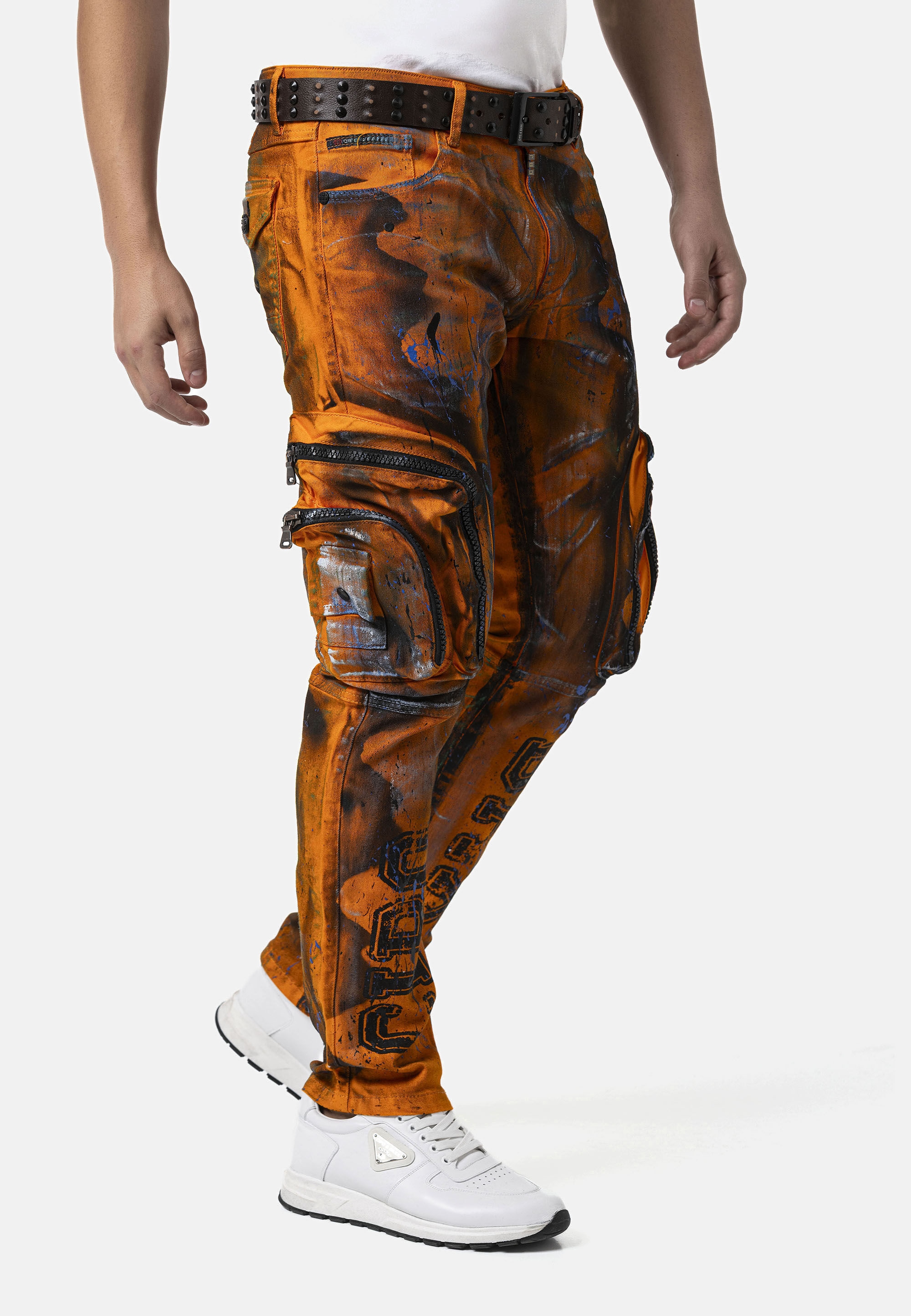 Cipo & Baxx Cargojeans »Cipo & Baxx Jeanshose CD902« mit Cargo-Taschen
