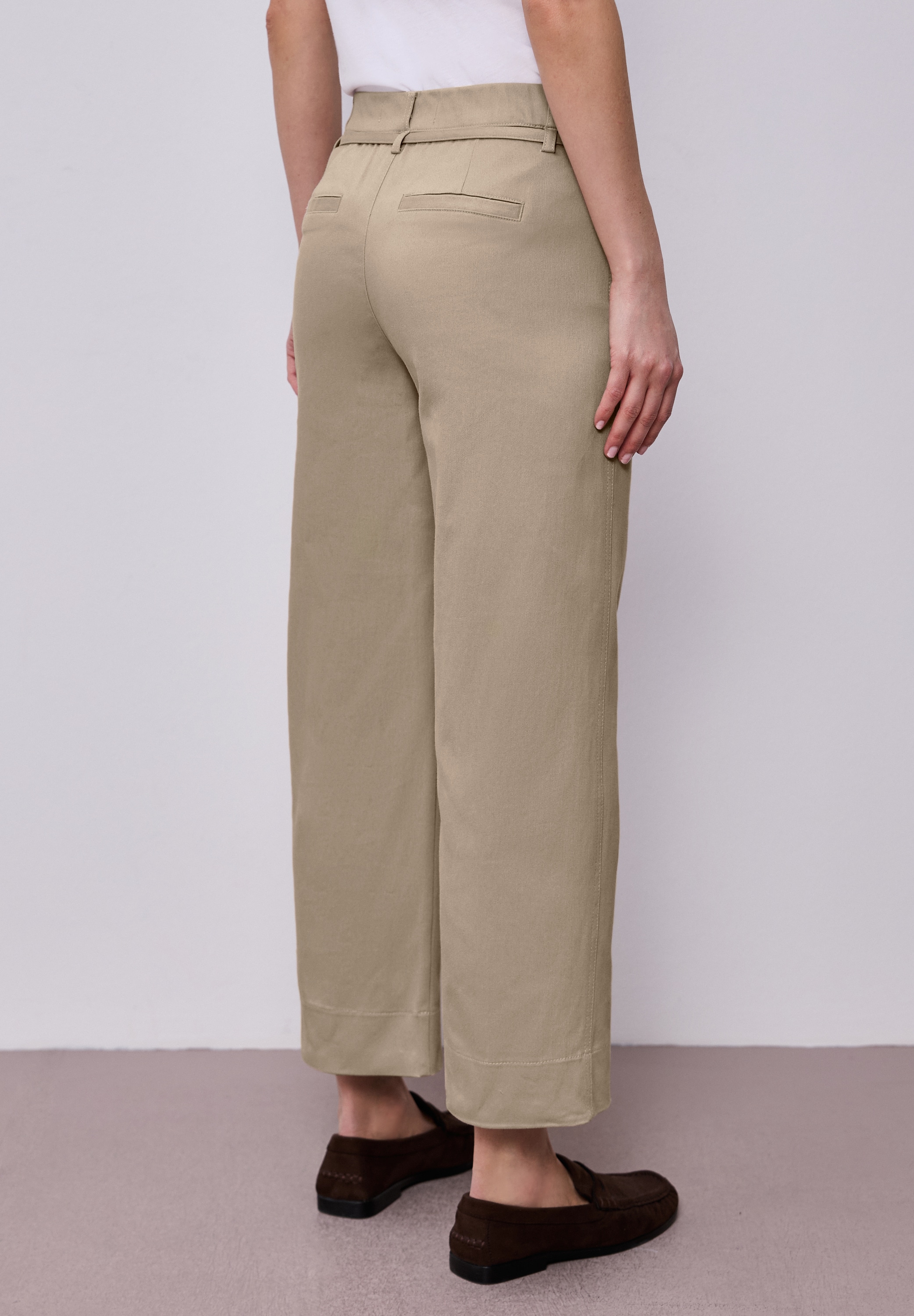 STREET ONE Stoffhose  mit Gürteldetail