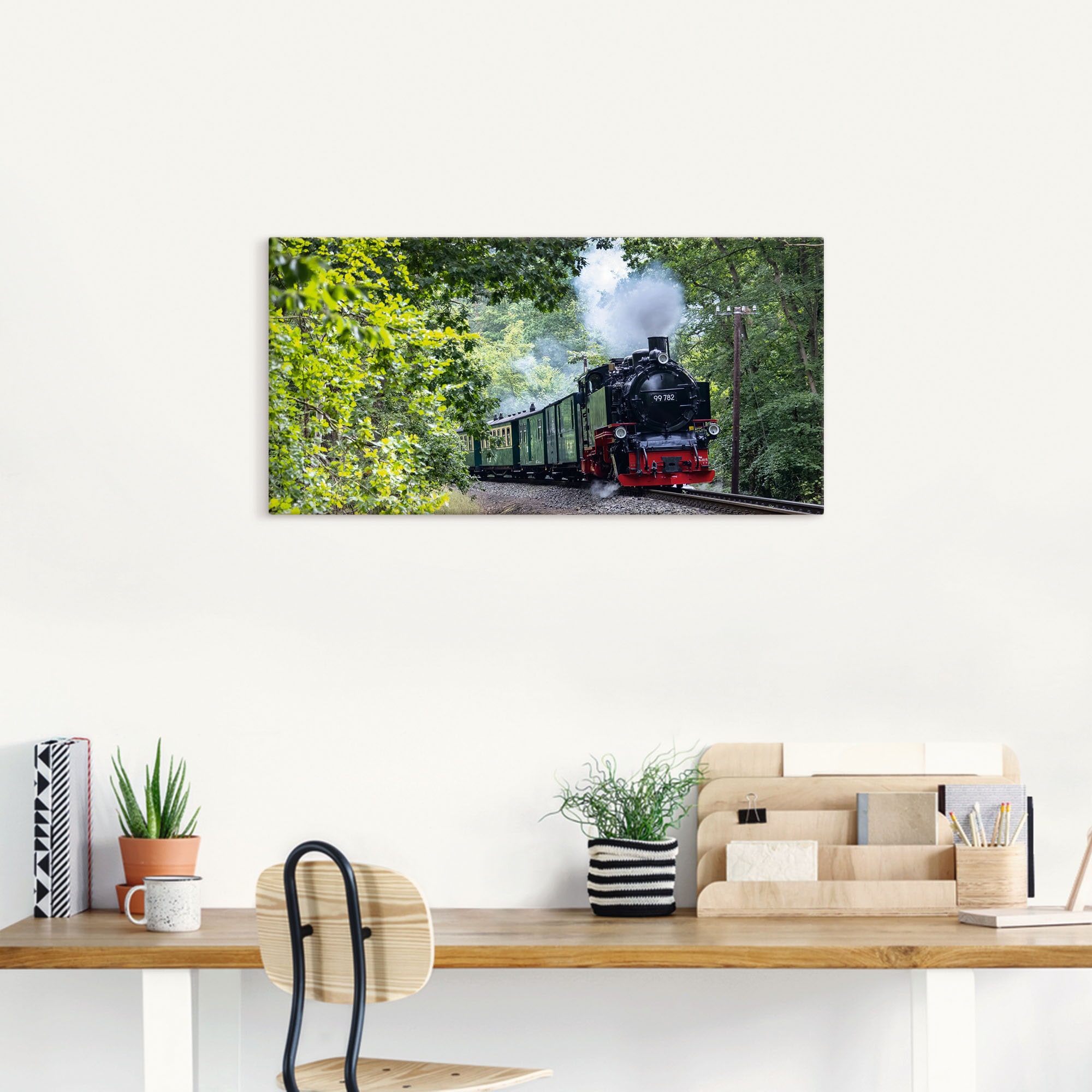 Artland Wandbild »Rügen Rasender Roland Panorama«, Zugbilder, (1 St.), als Leinwandbild in verschied. Größen