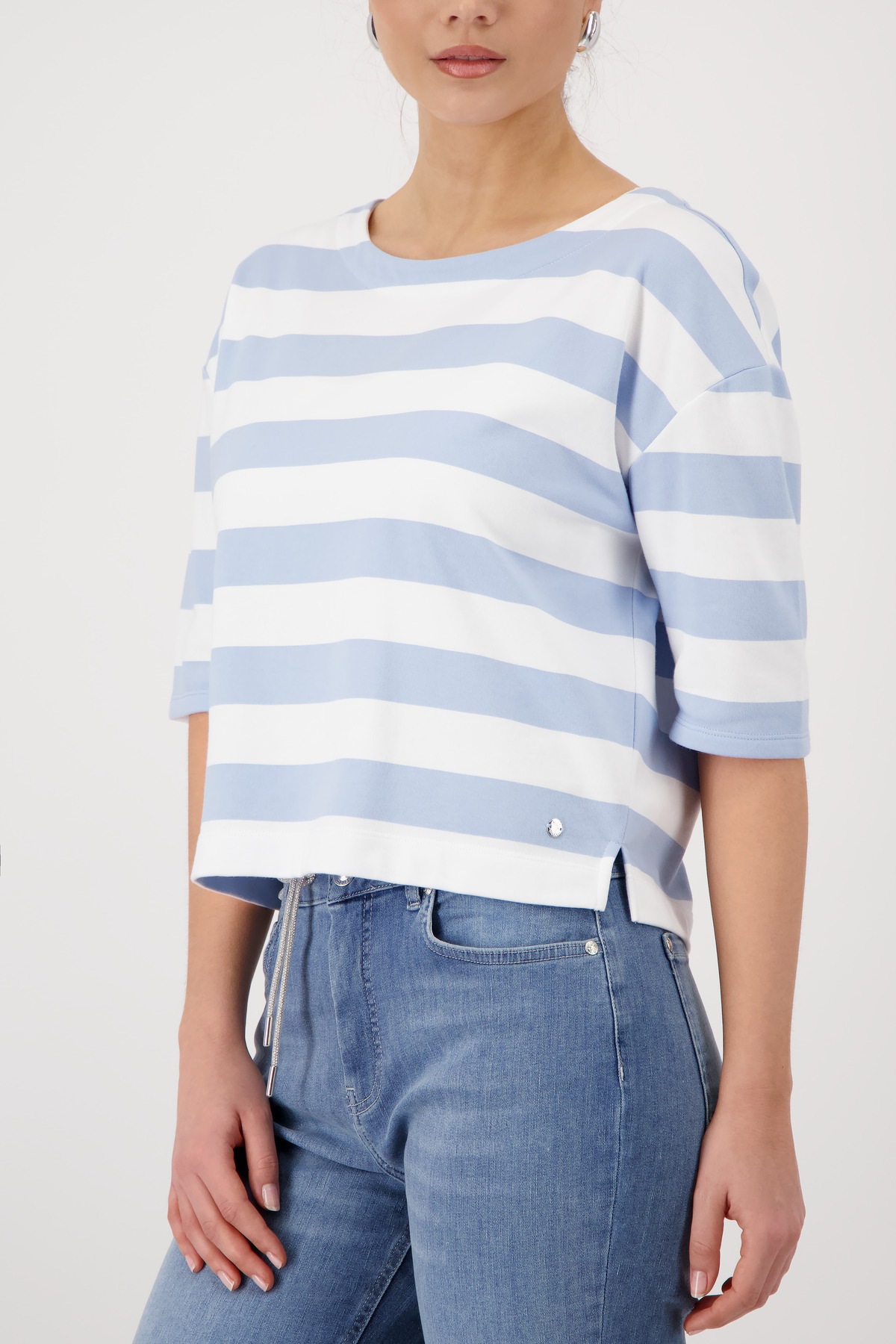 Monari Sweatshirt »Sweatshirt Basic Ringel«, Regular fit mit Streifen
