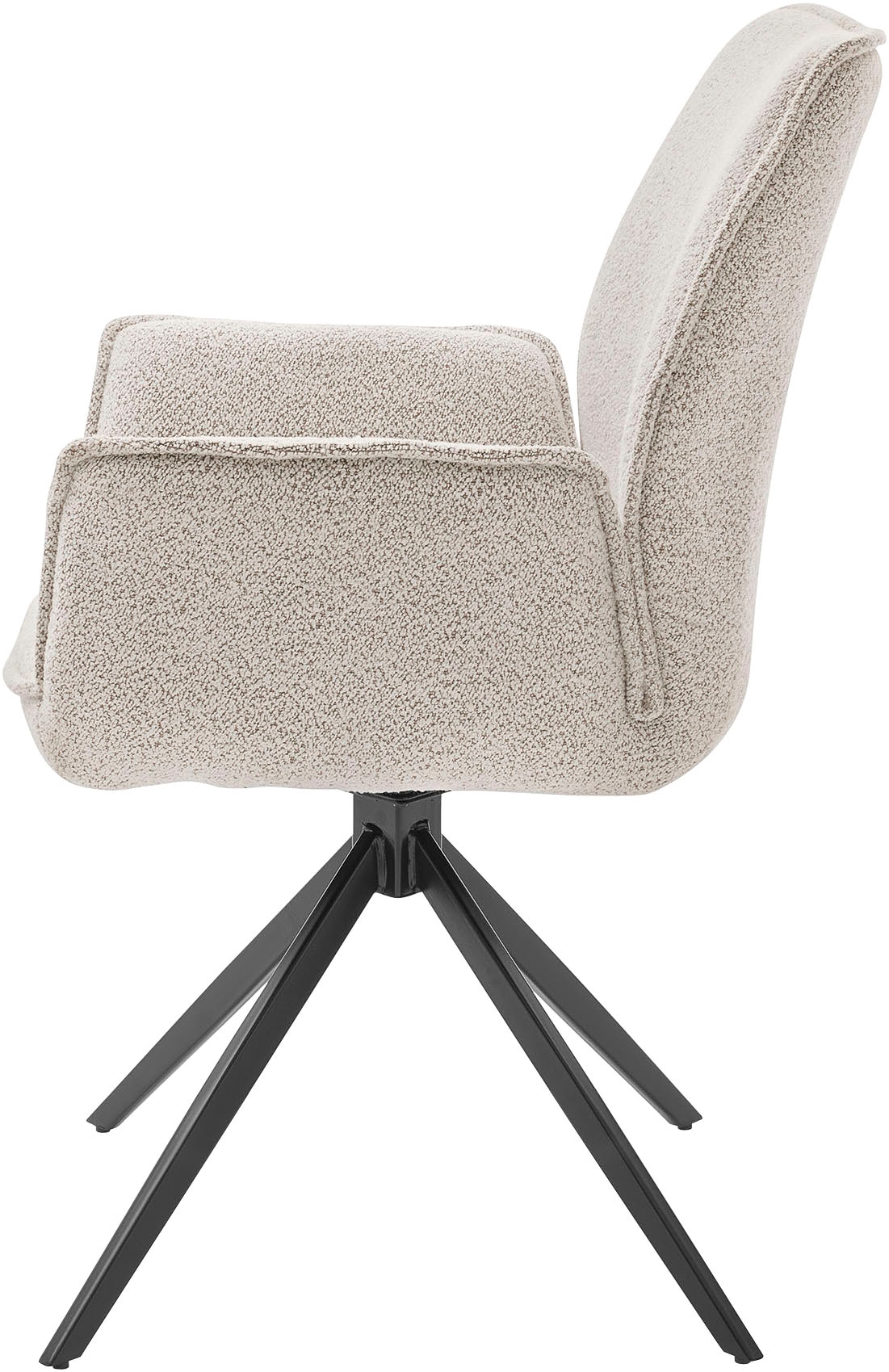 Musterring Esszimmerstuhl »Tiama« (Set) 2 Stk.Stativgestell aus Eisen schwarz, 180° drehbar, Stoff Cord oder Bouclé