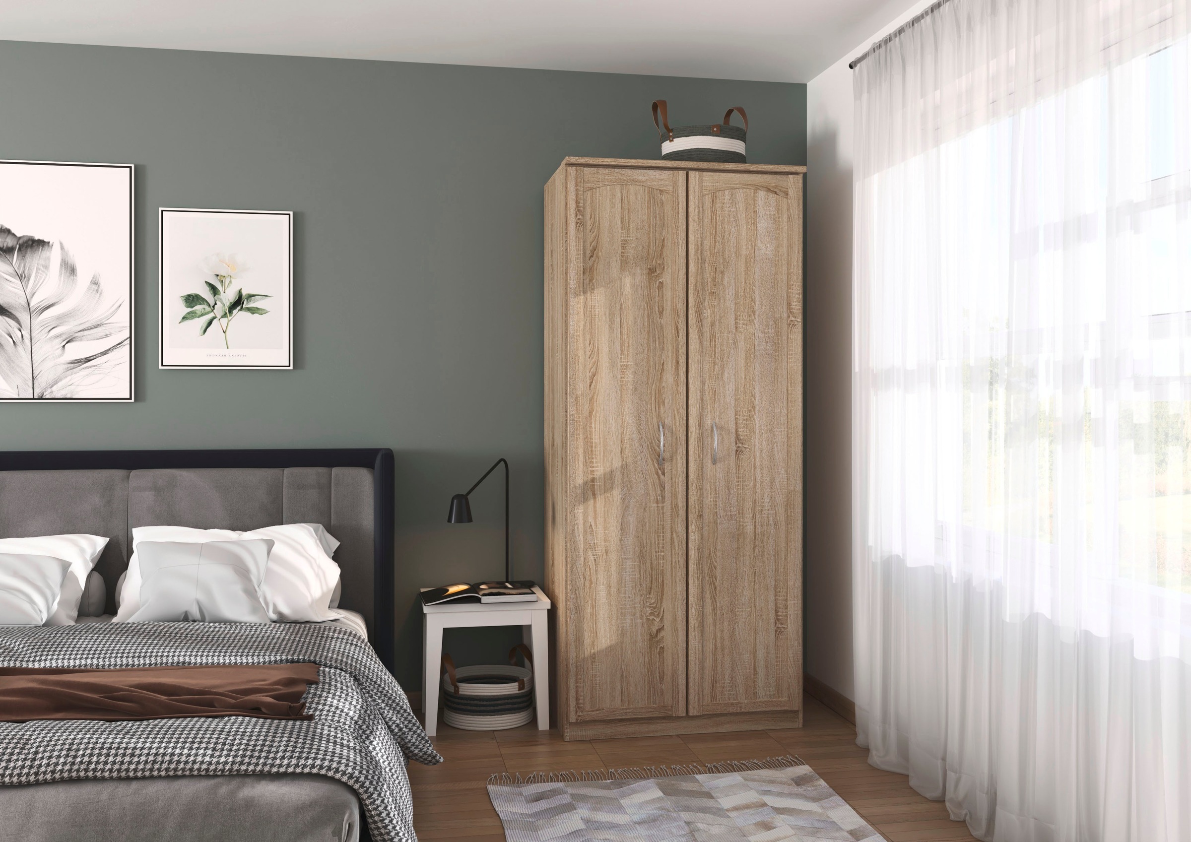 rauch Kleiderschrank »Schrank Garderobe Garderobenschrank Putzschrank Wäscheschrank TORRENT« Breiten 91/136/181 cm, Höhe 210 cm,  optional Außenschubladen und Spiegel, viel Stauraum MADE IN GERMANY