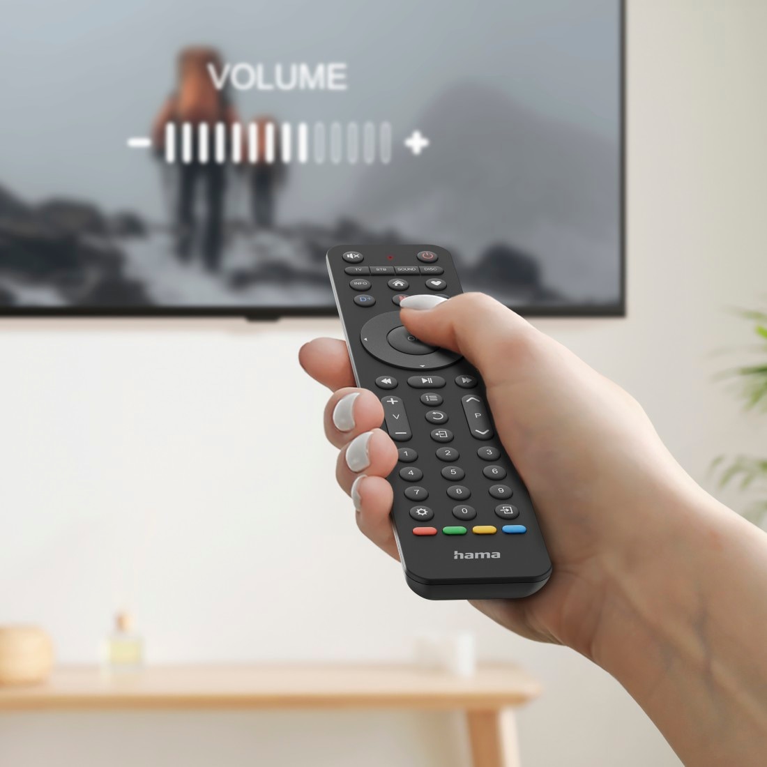 Hama Universal-Fernbedienung »Universal Ersatzfernbedienung für 4 Geräte« lernfähig, App-Tasten