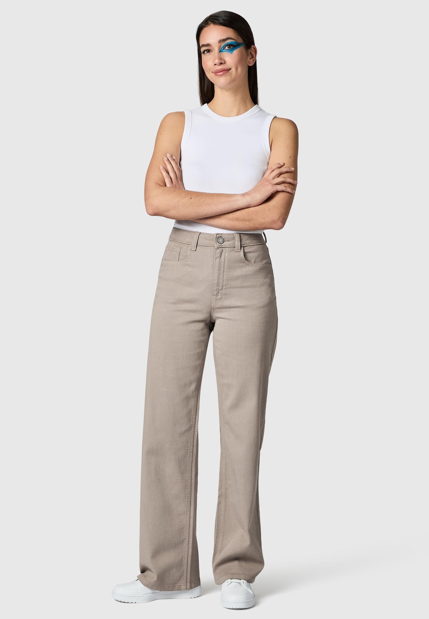 PEAK TIME Chinohose »Chinohose Cyrele«  Lange Wide-Leg-Hose mit Bio-Baumwolle