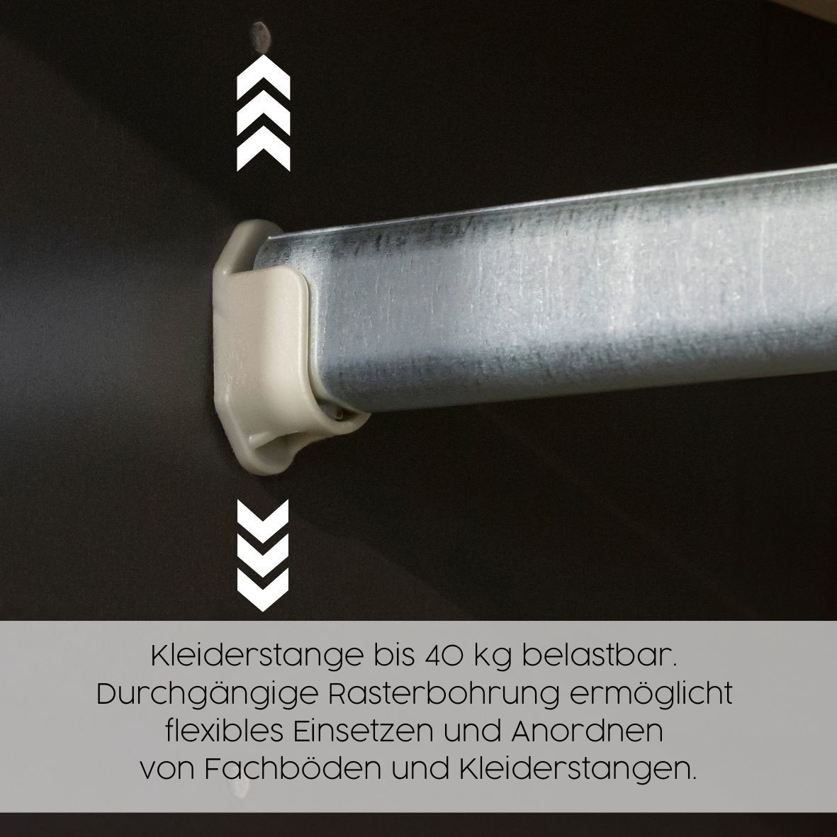 rauch Drehtürenschrank »Kleiderschrank Schrank Garderobe Wäscheschrank VOYAGER« in 3 verschiedenen Ausstattungen BASIC/CLASSIC/PREMIUM,  mit modernen Griffen in Graumetallic, inkl. Schubkästen und Spiegel