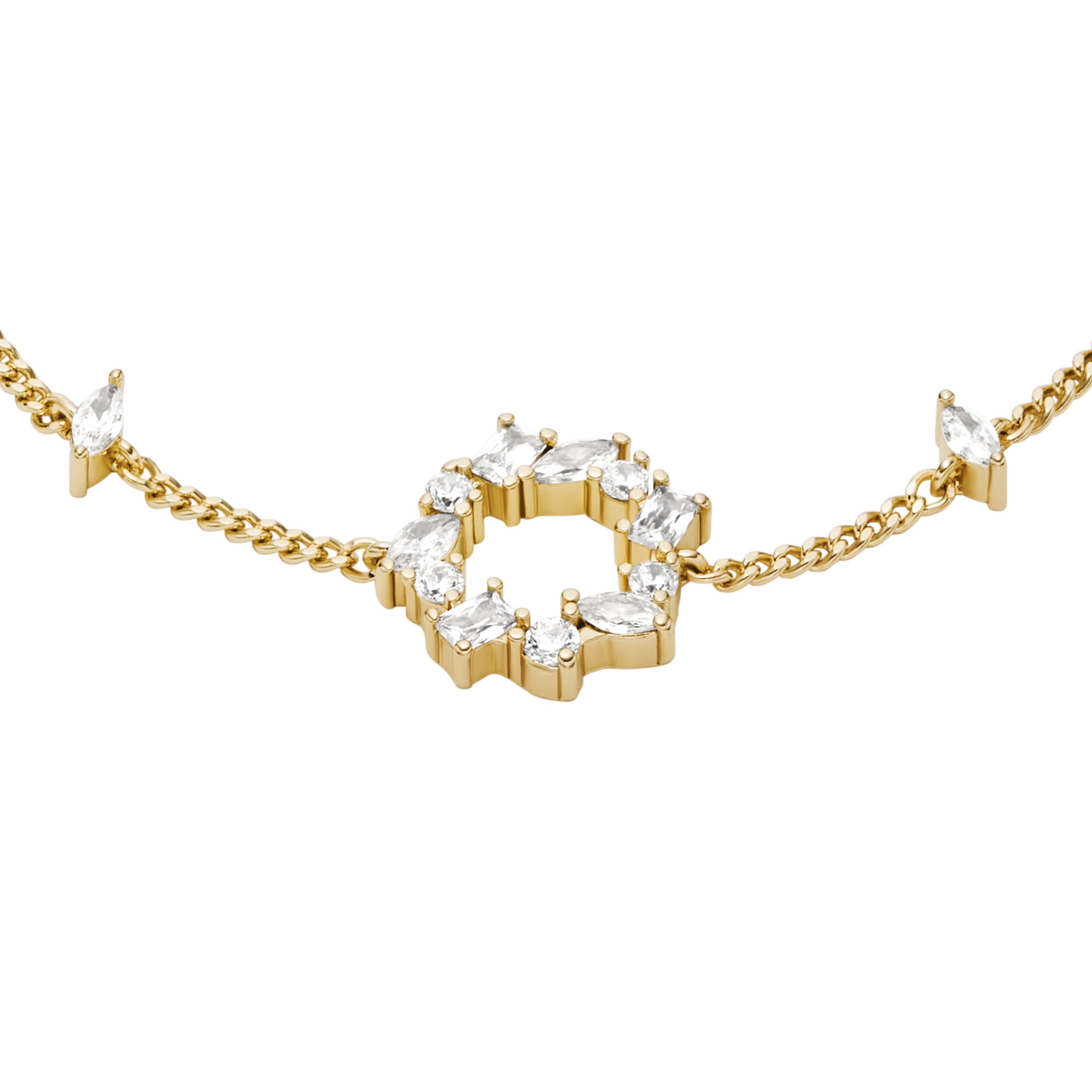 Fossil Armband »Schmuck Geschenk Metall ELLIS« mit Zirkonia (synth.)