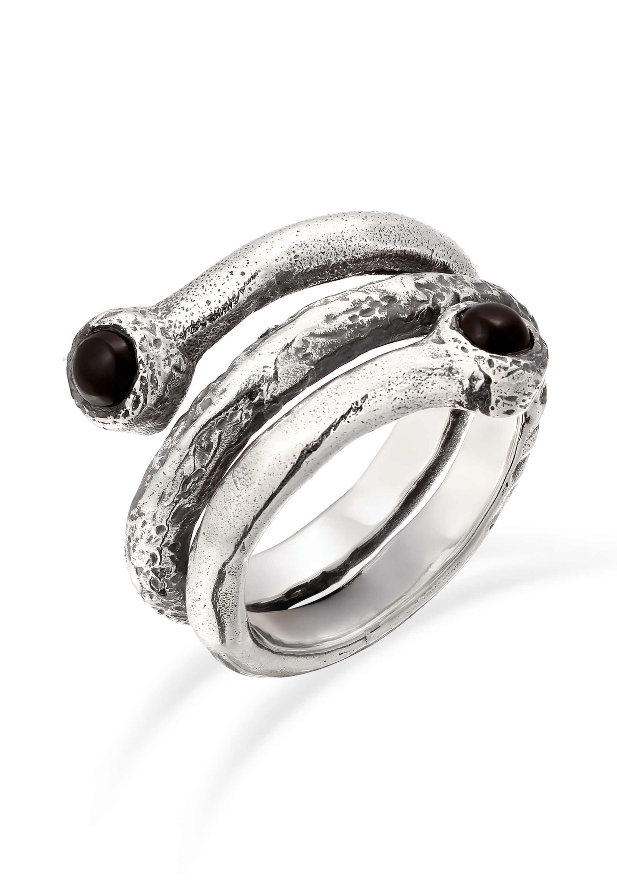 HAZE & GLORY Silberring »Ring Onyx Schwarz 925 Sterling Silber«