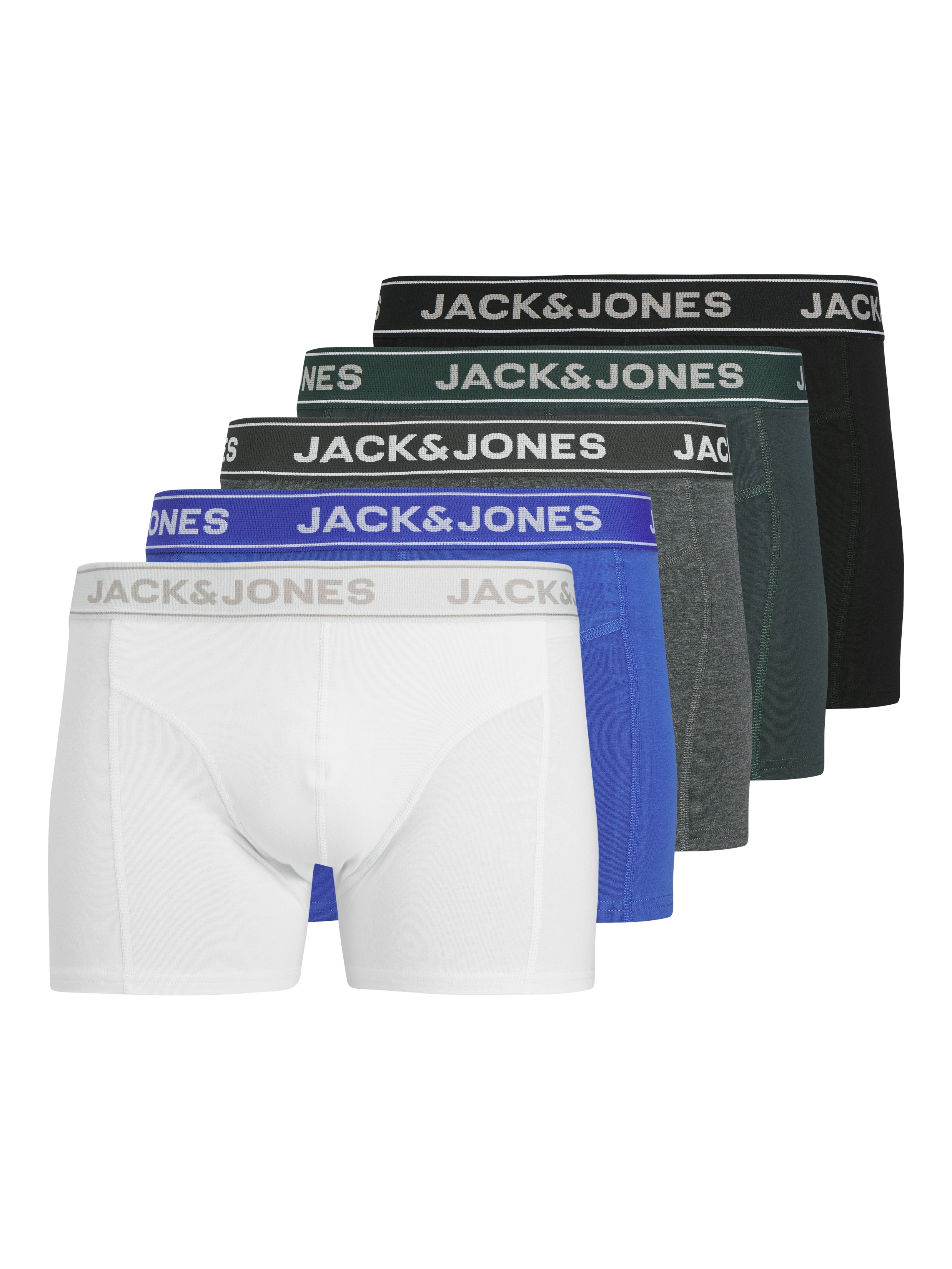 Jack & Jones Herren Trunk »JACBLACK – Formschlüssige Boxershorts mit elastischem Bund« Packung, 5 Stk. tlg., unifarben, casual, körpernah, Jersey,...
