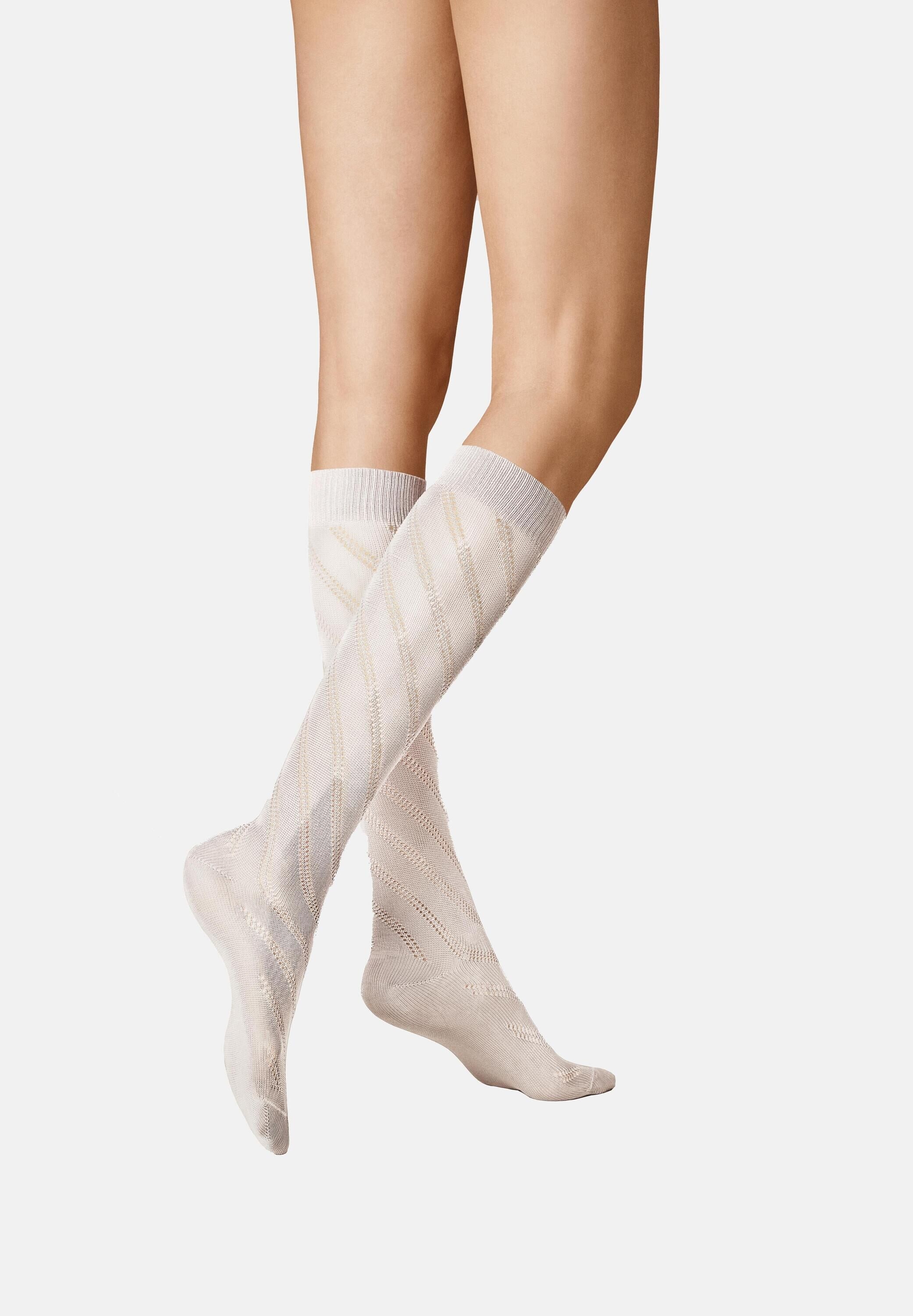 KUNERT Kniestrümpfe »Kniestrumpf Diagonal Crochet«