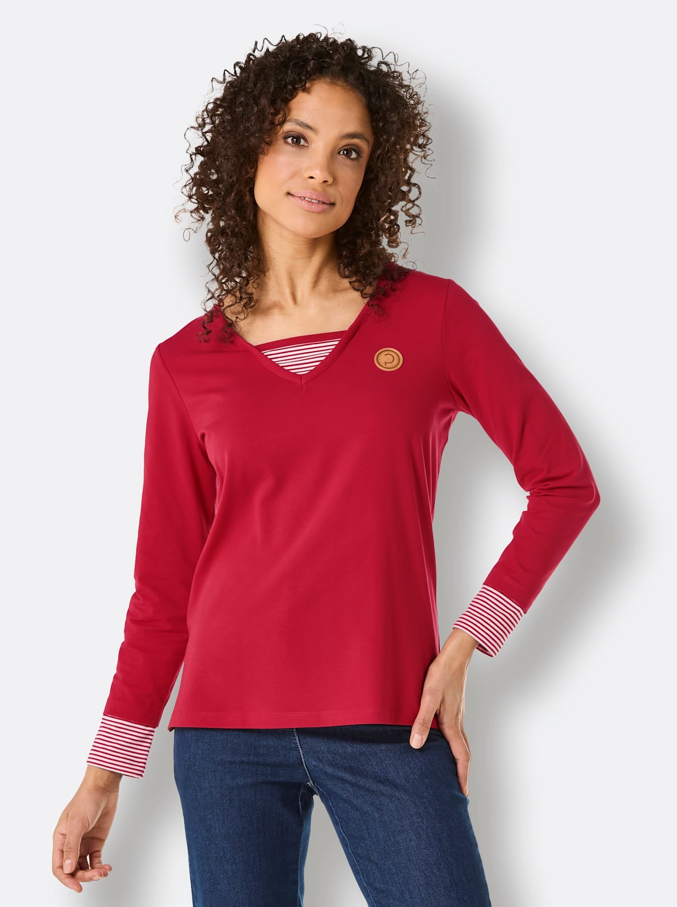 CREATION L PREMIUM Langarmshirt »Pima-Baumwoll-Shirt«, (1 tlg.)