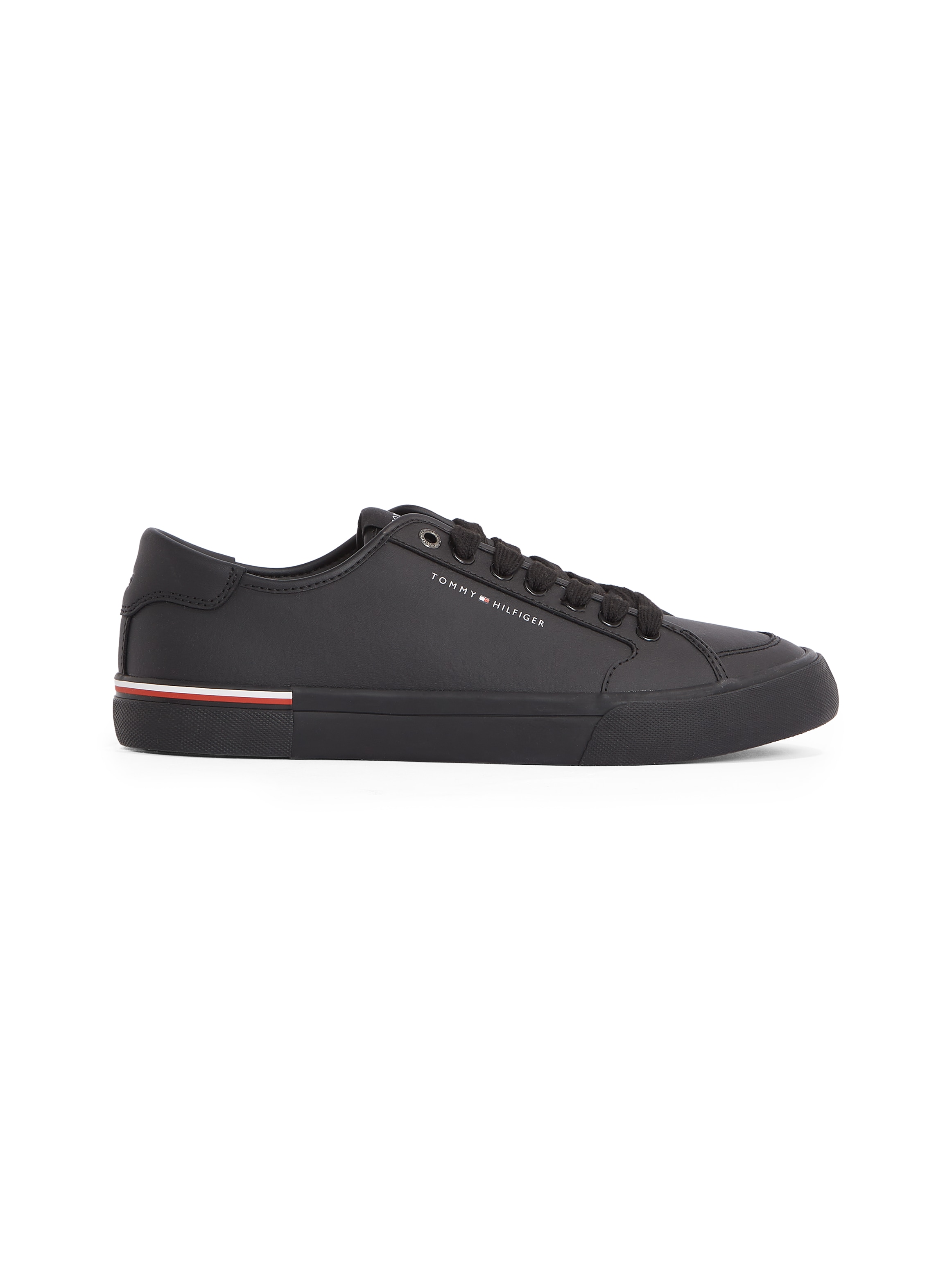 Tommy Hilfiger Sneaker »CORE CORPORATE VULC LEATHER«, Freizeitschuh, Halbschuh, Schnürer mit Logoschriftzug