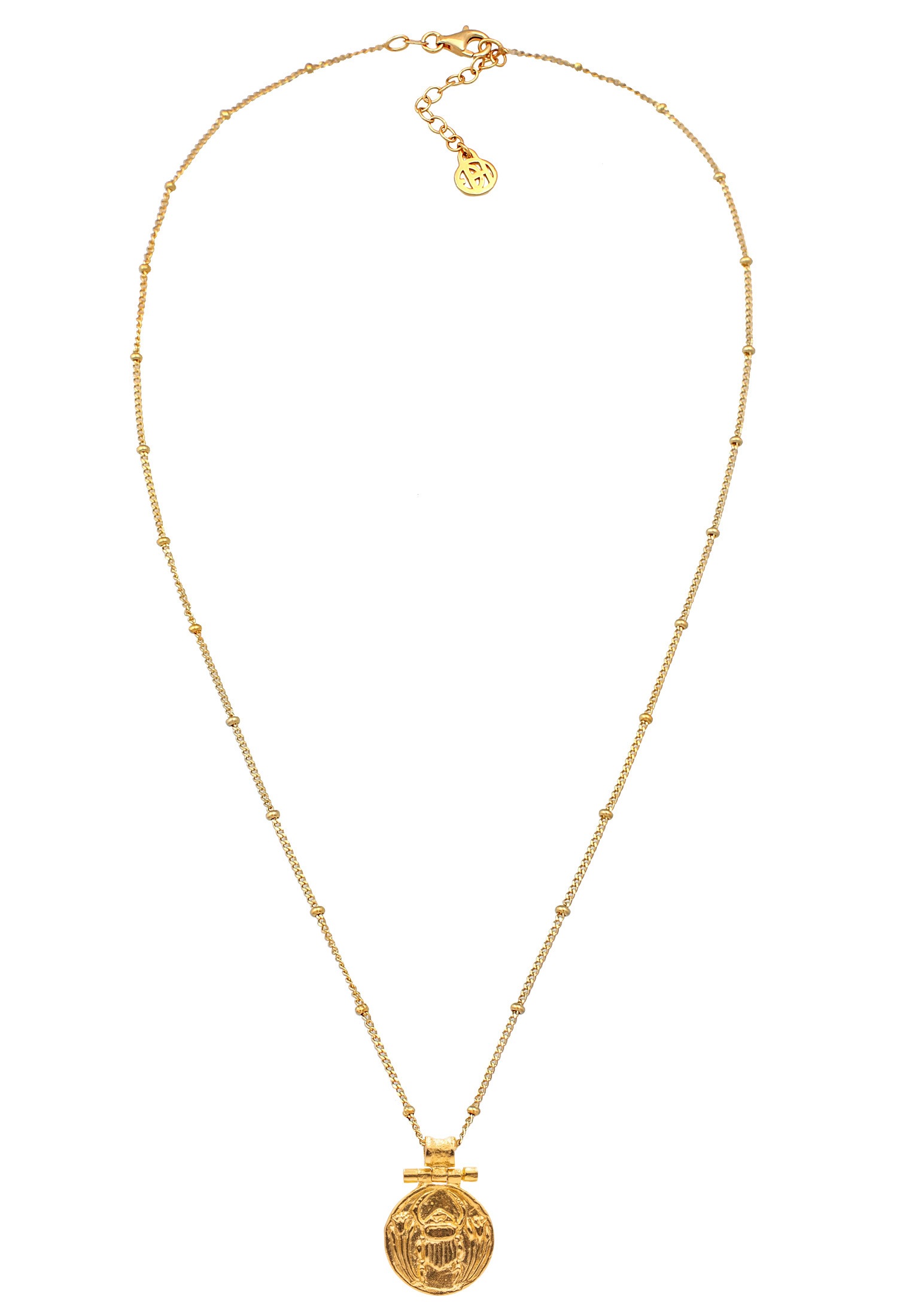 HAZE & GLORY Kette mit Anhänger »Halskette Glückskäfer - Scarab 925 Silber«