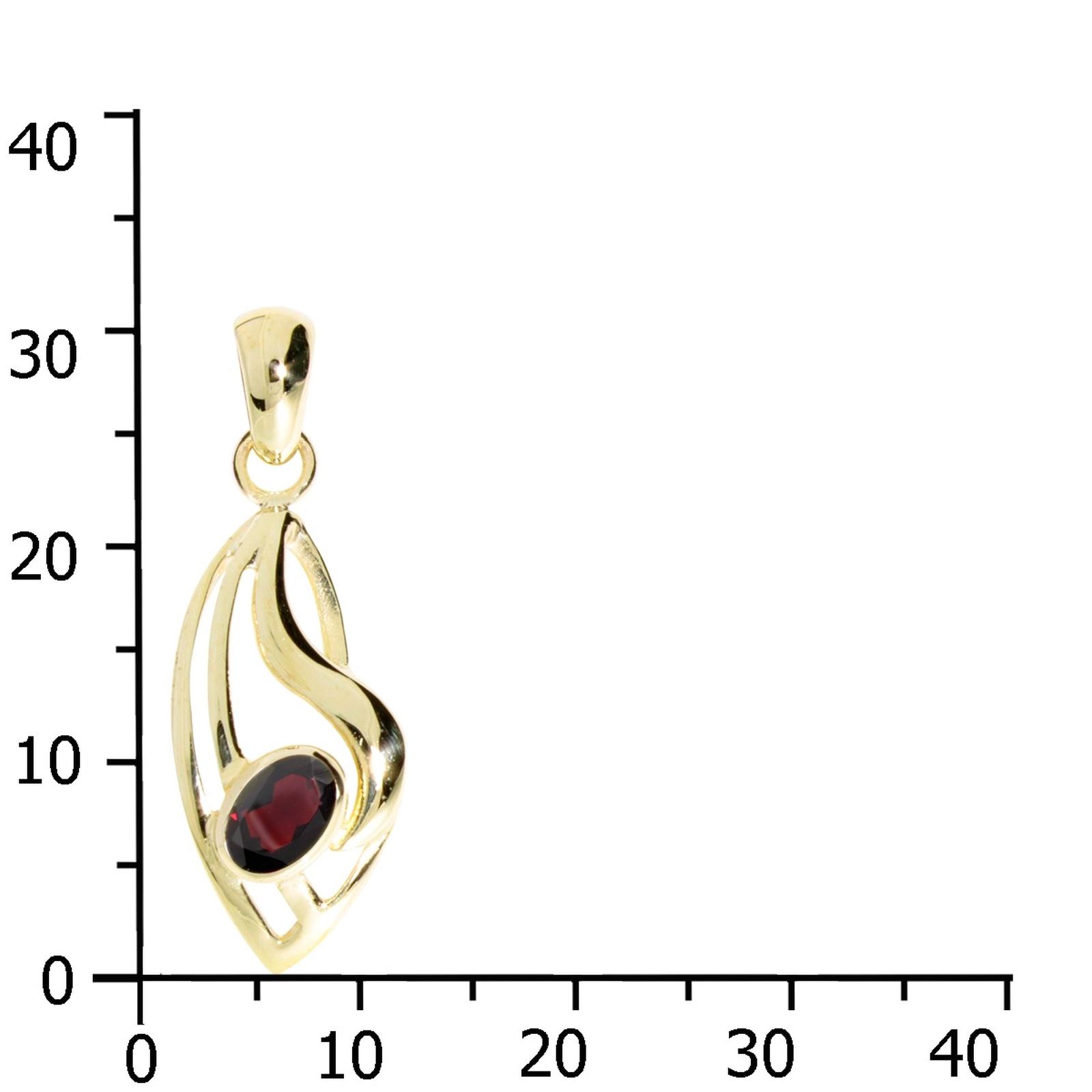 OSTSEE-SCHMUCK Kettenanhänger »- Irmi - Gold 333/000 - Granat«