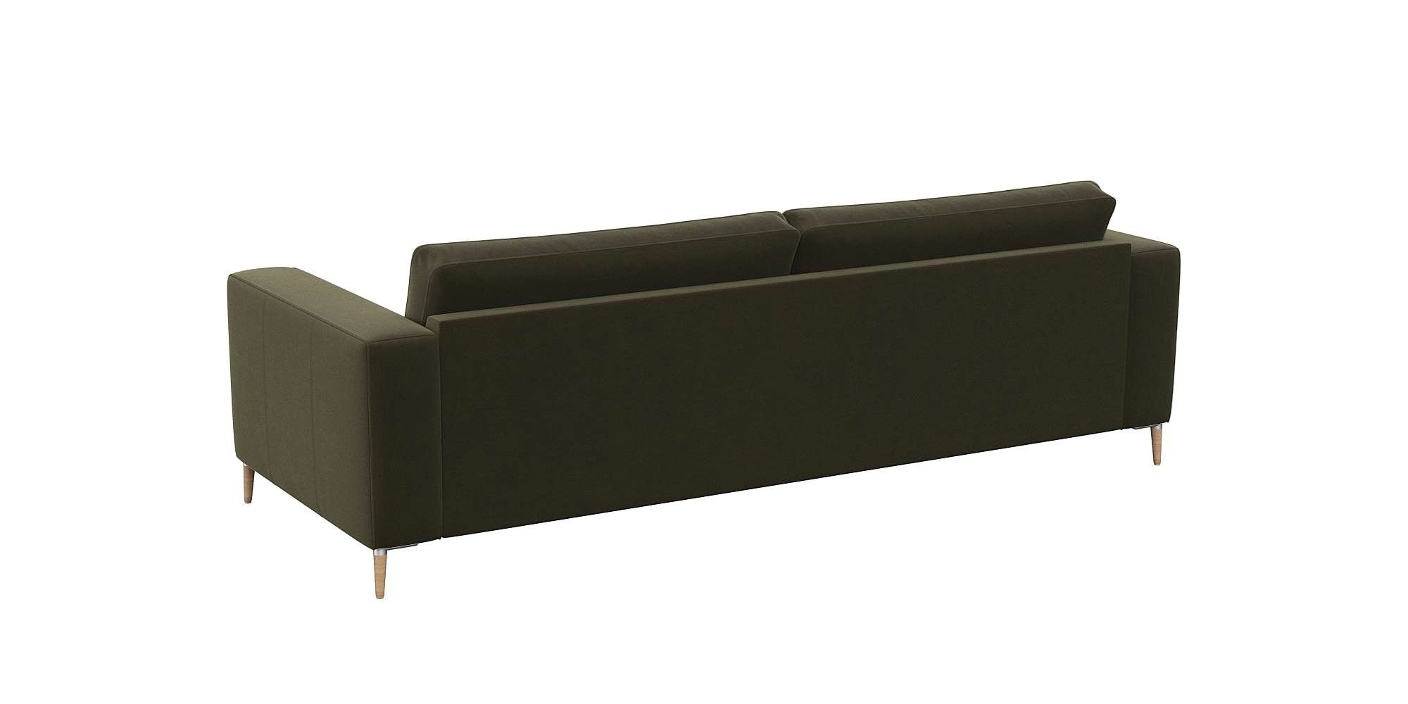 FLEXLUX 3-Sitzer »Fiore, super Sitzkomfort durch Kaltschaum im Sitz« breite Armlehnen, Füße Alu+ Eiche