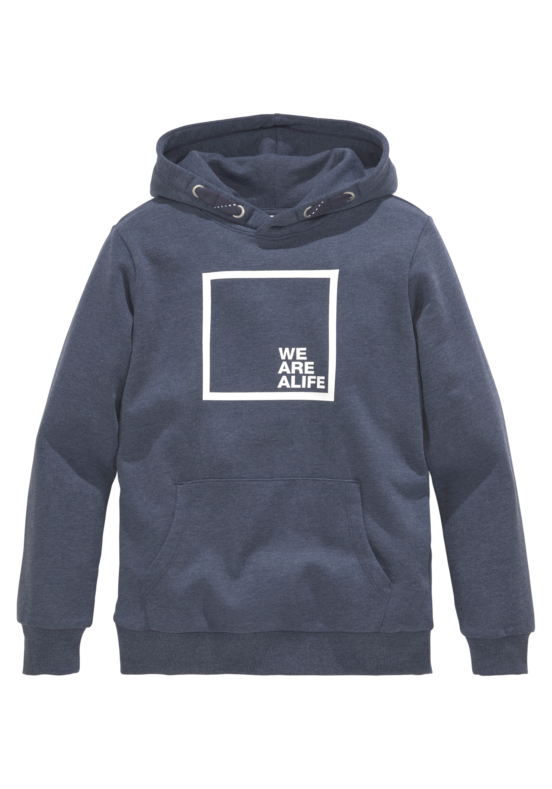 Alife & Kickin Kapuzensweatshirt »Logo-Print«, in melierter Qualität