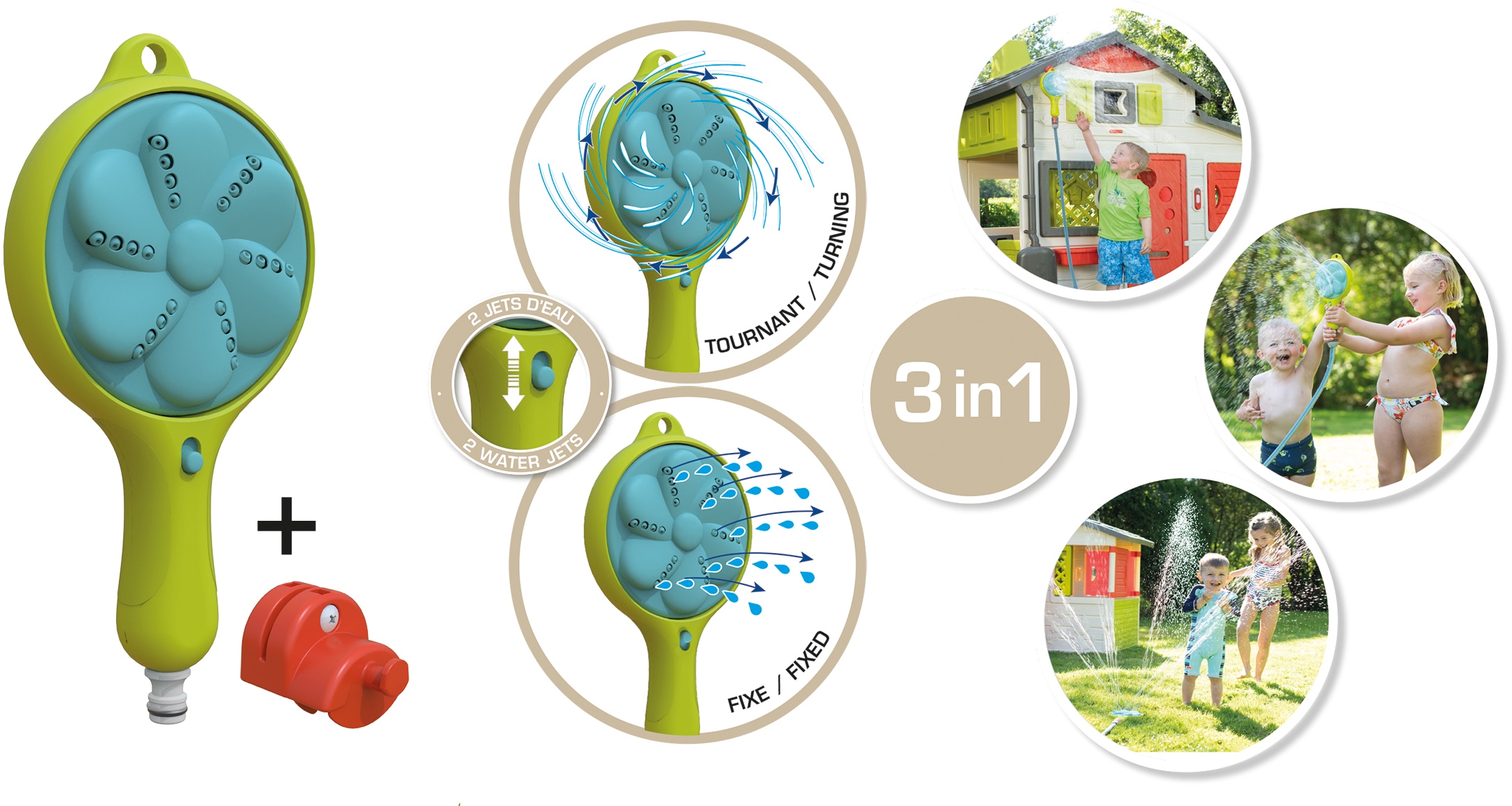 Smoby Spiel-Wassersprenkler »3in1 Gartendusche«, Made in Europe