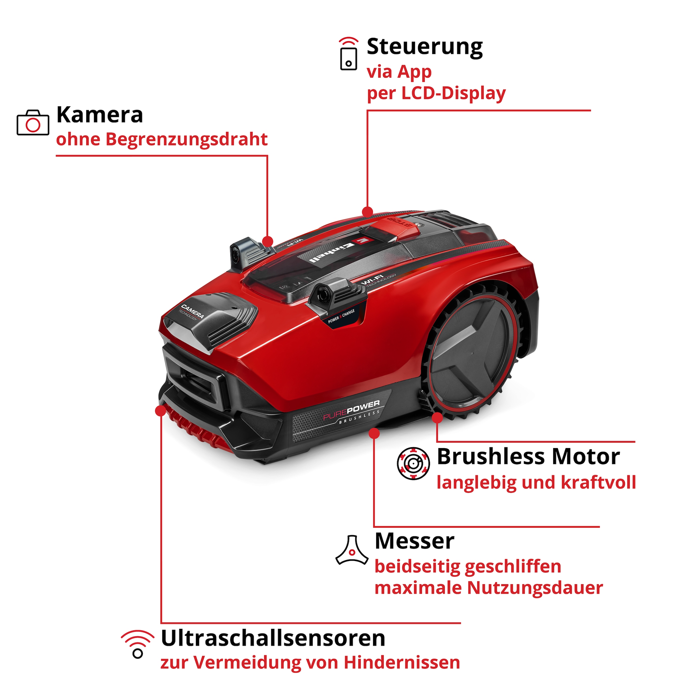 Einhell Rasenmähroboter »Einhell Mähroboter FREELEXO CAM PLUS 600«