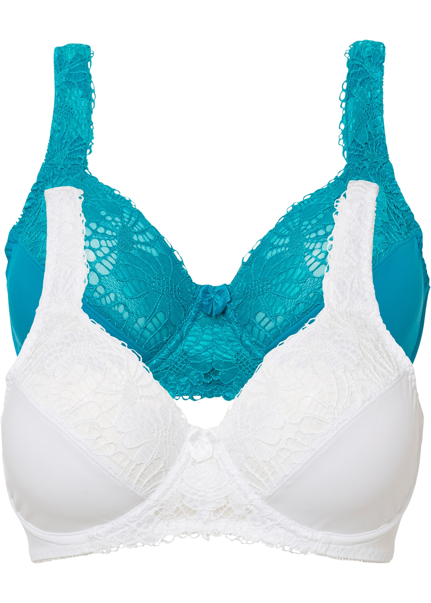 bonprix Minimizer-BH »Minimizer-BH mit gepolsterten Trägern (2er Pack)« Packung, 2 Stk. Minimizer-Passform, mit gepolsterten Trägern, mit edler Spitze