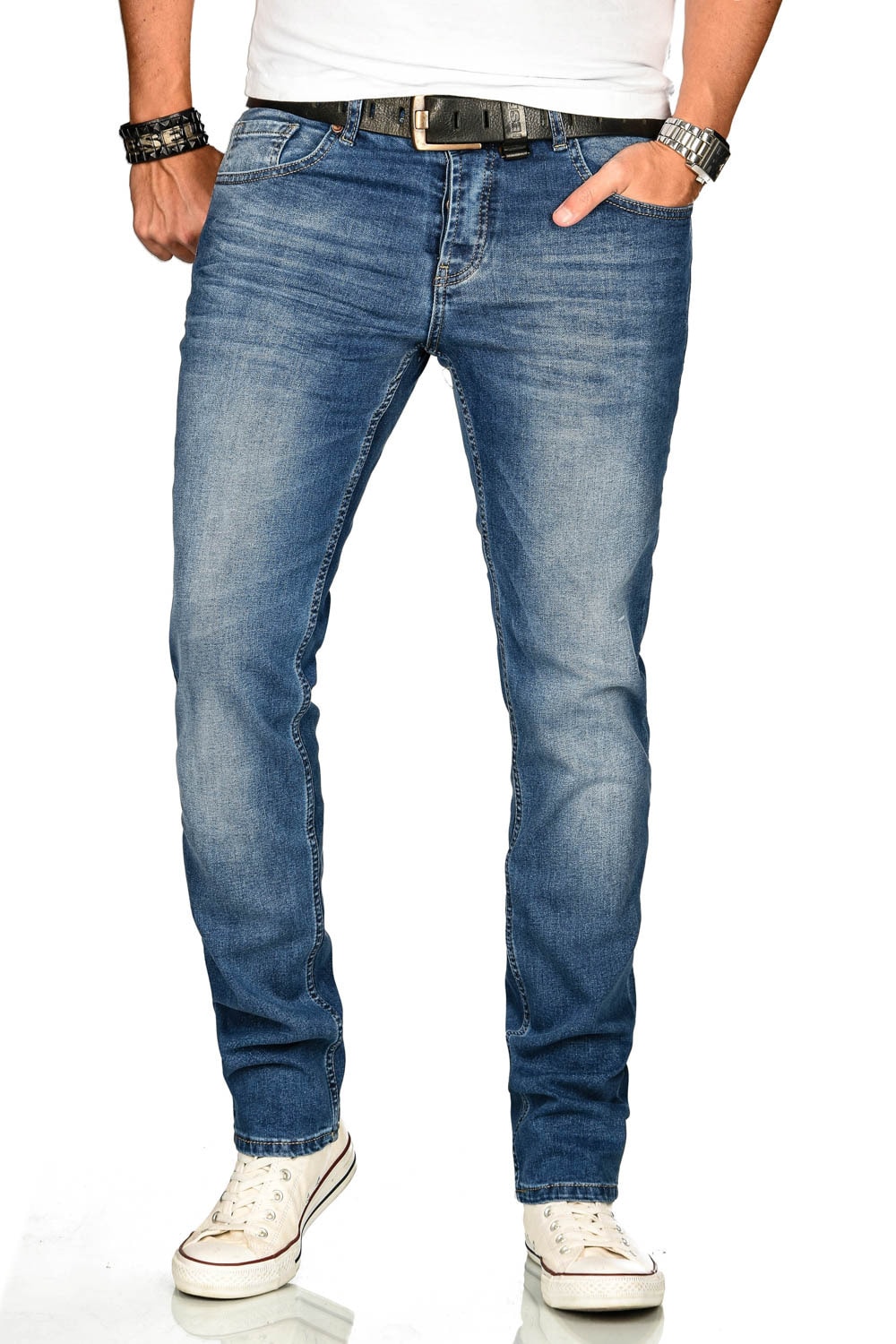 Alessandro Salvarini Stretch-Jeans »A. Salvarini Herren Jeans Blau Multi AS170-AS174«