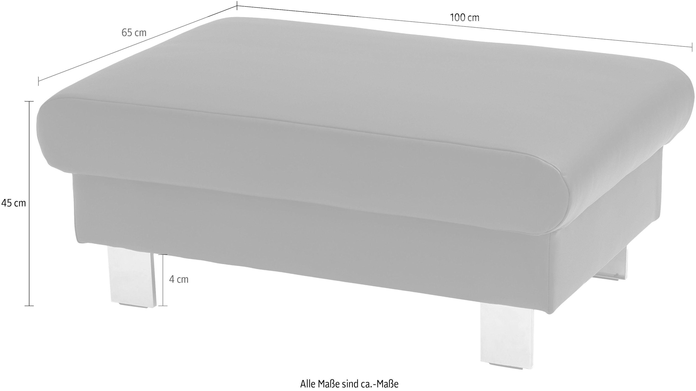 COTTA Polstergarnitur »Komaris L-Form«, (Set), Set bestehend aus: Ecksofa mit Kopfteilverstellung & Hocker