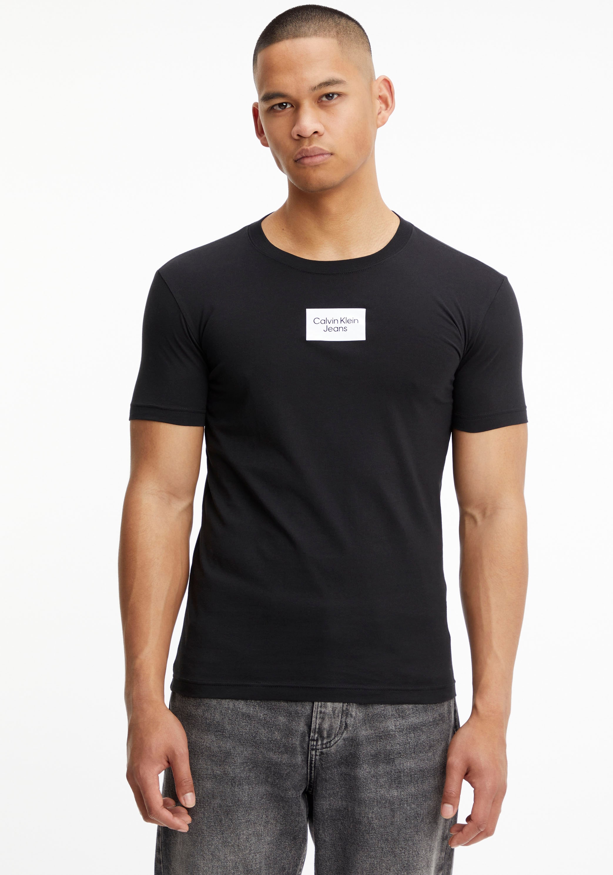 shoppen T-Shirt Klein »SMALL bei Calvin CENTER online BOX TEE«, Jeans mit Logodruck OTTO