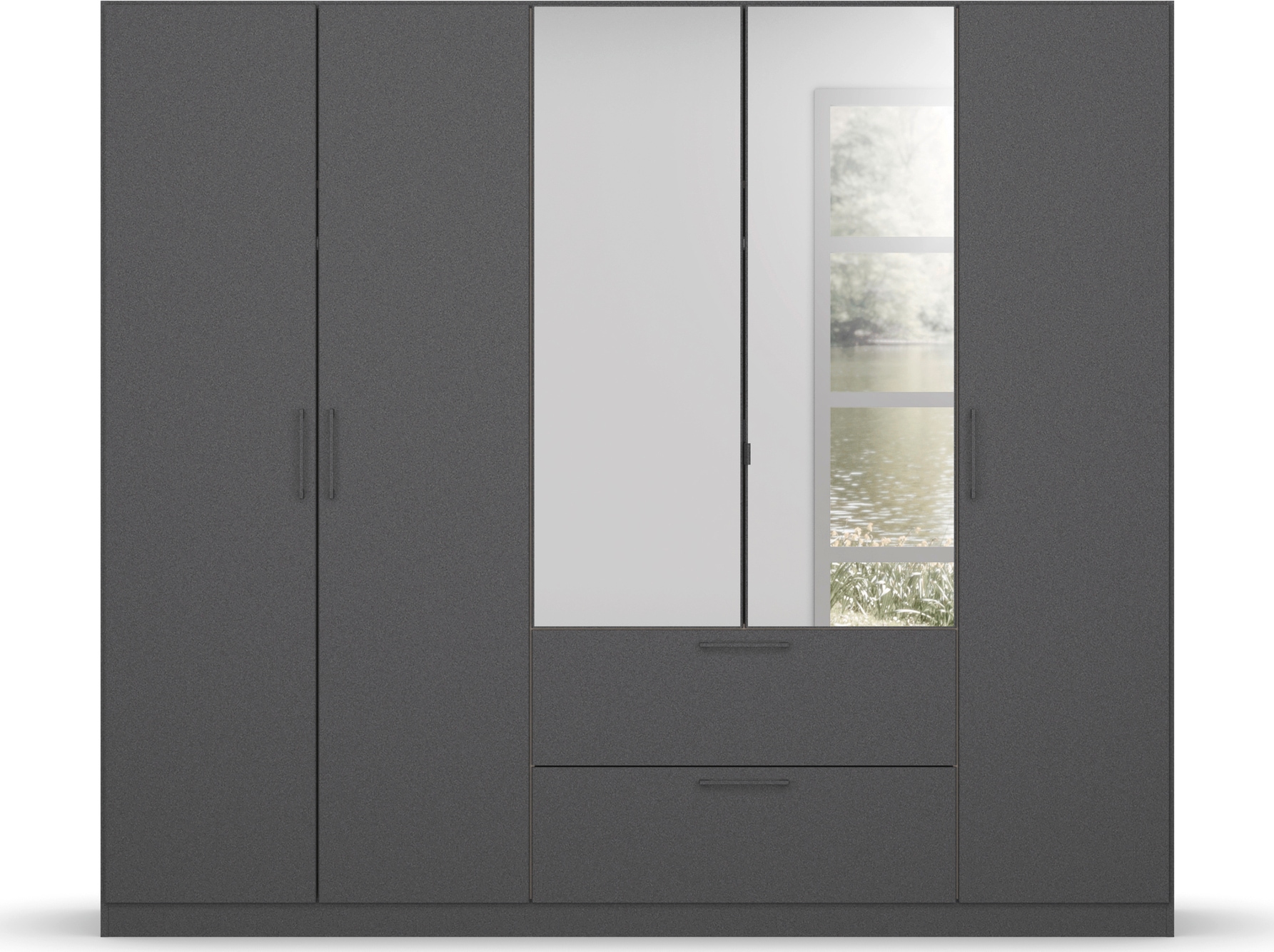 INOSIGN BY RAUCH Drehtürenschrank »Kleiderschrank Schrank Garderobe Wäscheschrank CHALLENGER«, mit Spiegeltüren und geräumigen Schubladen MADE IN GERMANY