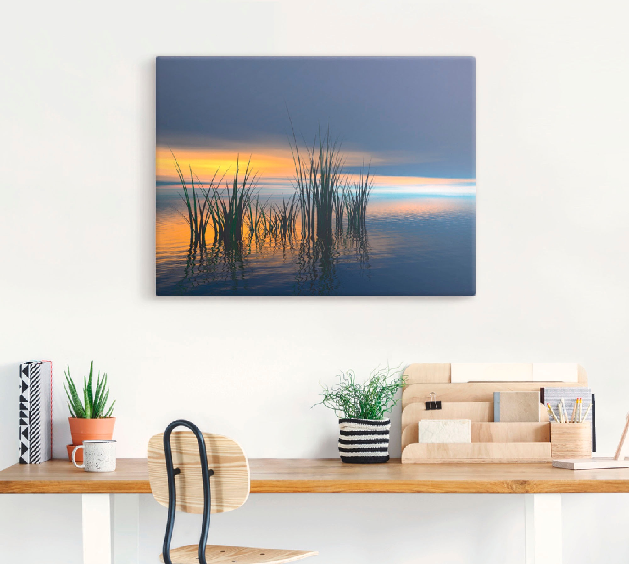 Artland Wandbild »Sonnenuntergang III«, Gewässer, (1 St.), als Leinwandbild, Wandaufkleber in verschied. Größen