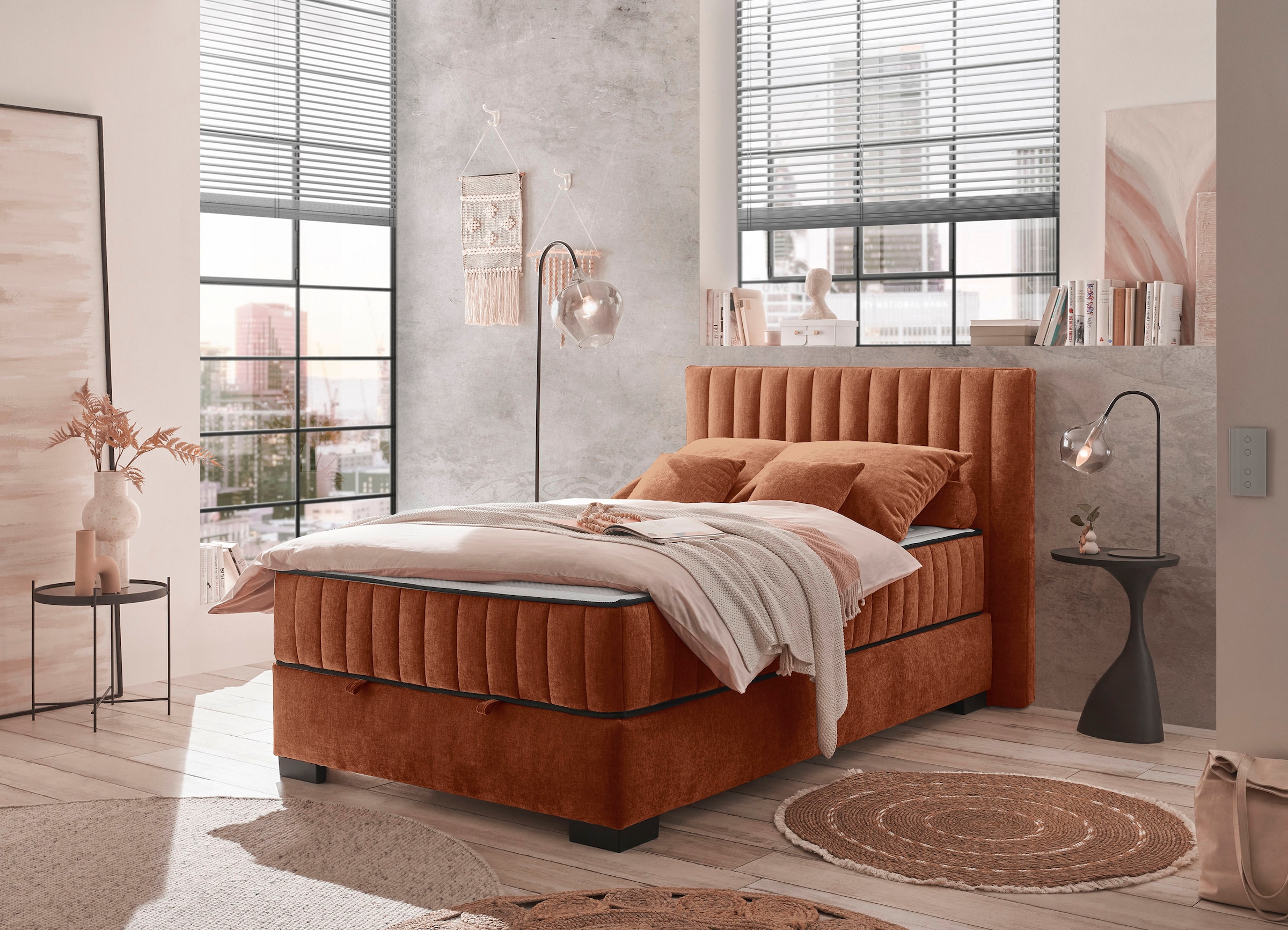 ED EXCITING DESIGN Boxbett »Nagol« mit Bettkasten, mit Wendematratze, erhältlich in verschiedenen Breiten