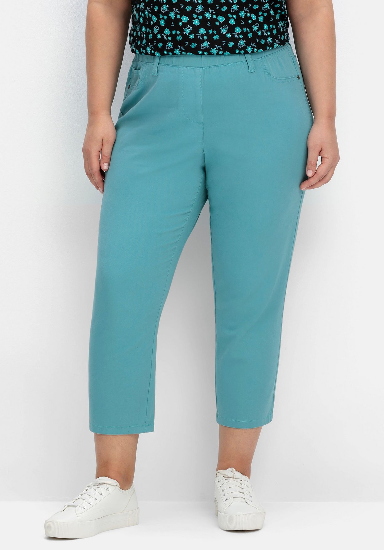 Sheego 7/8-Hose »Schmale 7/8-Hose mit Gummibund, aus elastischem Twill«