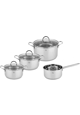 Topf-Set »Trier«, Edelstahl, (Set, 7 tlg., je 1 Fleischtopf Ø 16/20/24 cm, 1x...