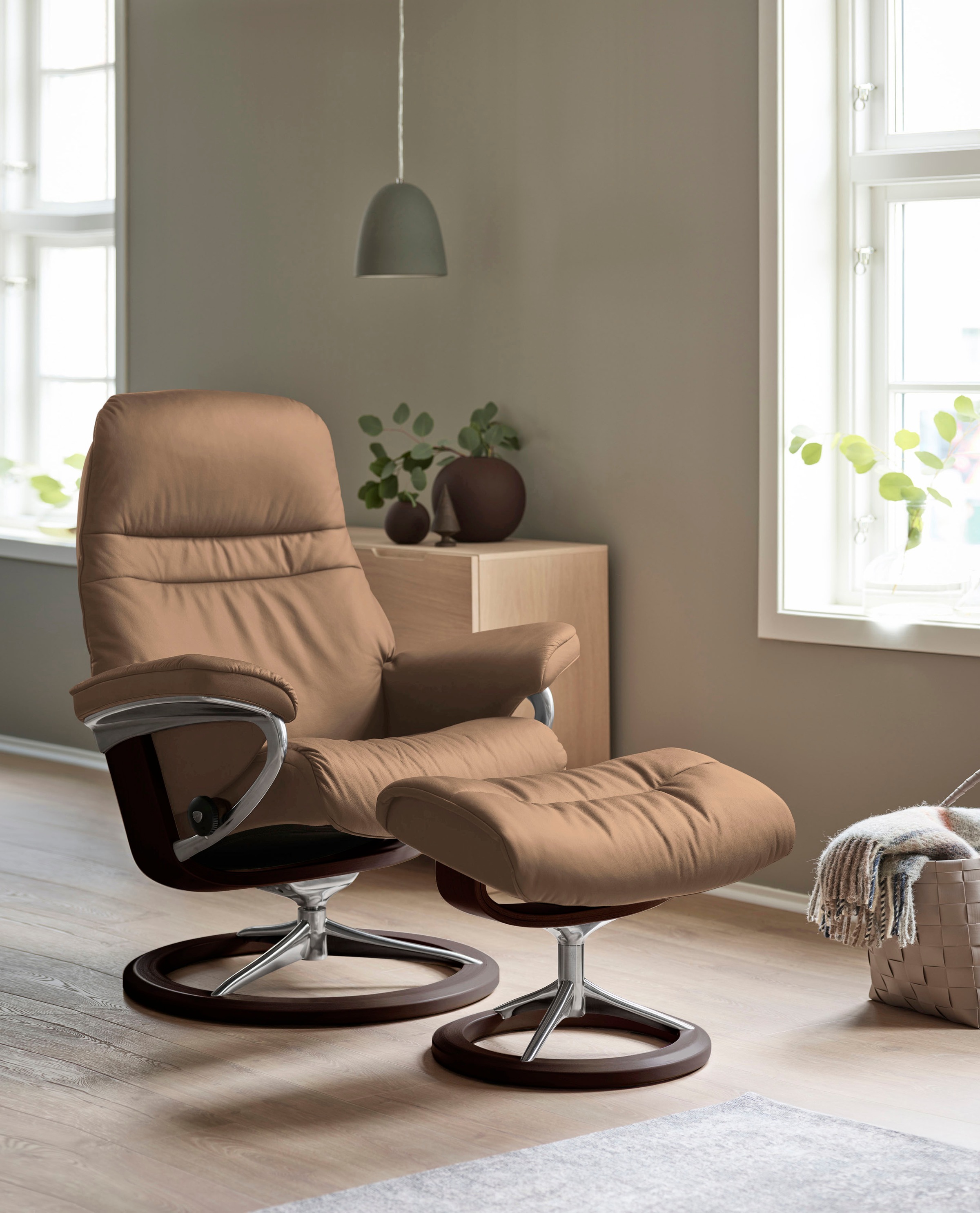 Stressless® Relaxsessel »Sunrise«, mit Signature Base, Größe L, Gestell Braun