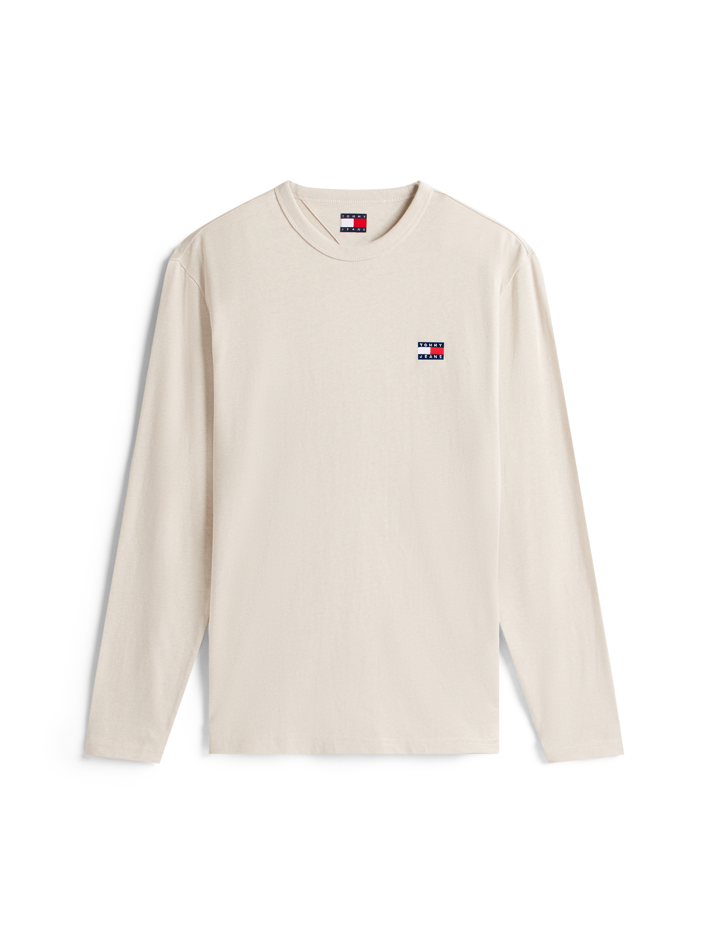 Tommy Jeans Langarmshirt »TJM REG BADGE« Jersey, Rundhals, meliert, regular fit