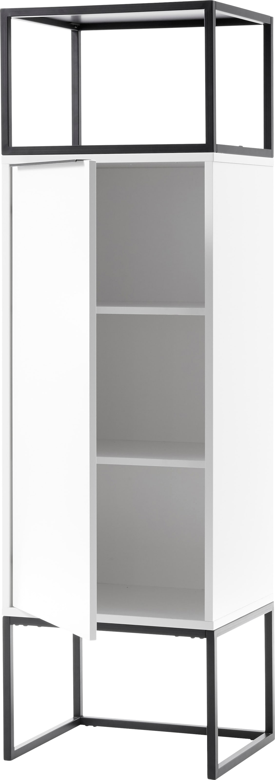 HBZ Highboard »Lille«, (1 St.), mit LED-Beleuchtung, Wohnzimmerschrank in Eiche Artisan NB